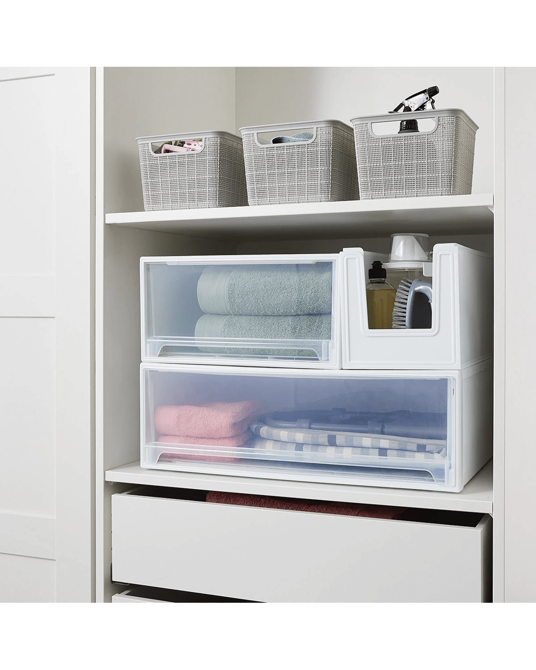 10 15L Modular Open Front Stackable Bin - White, 10 of 10