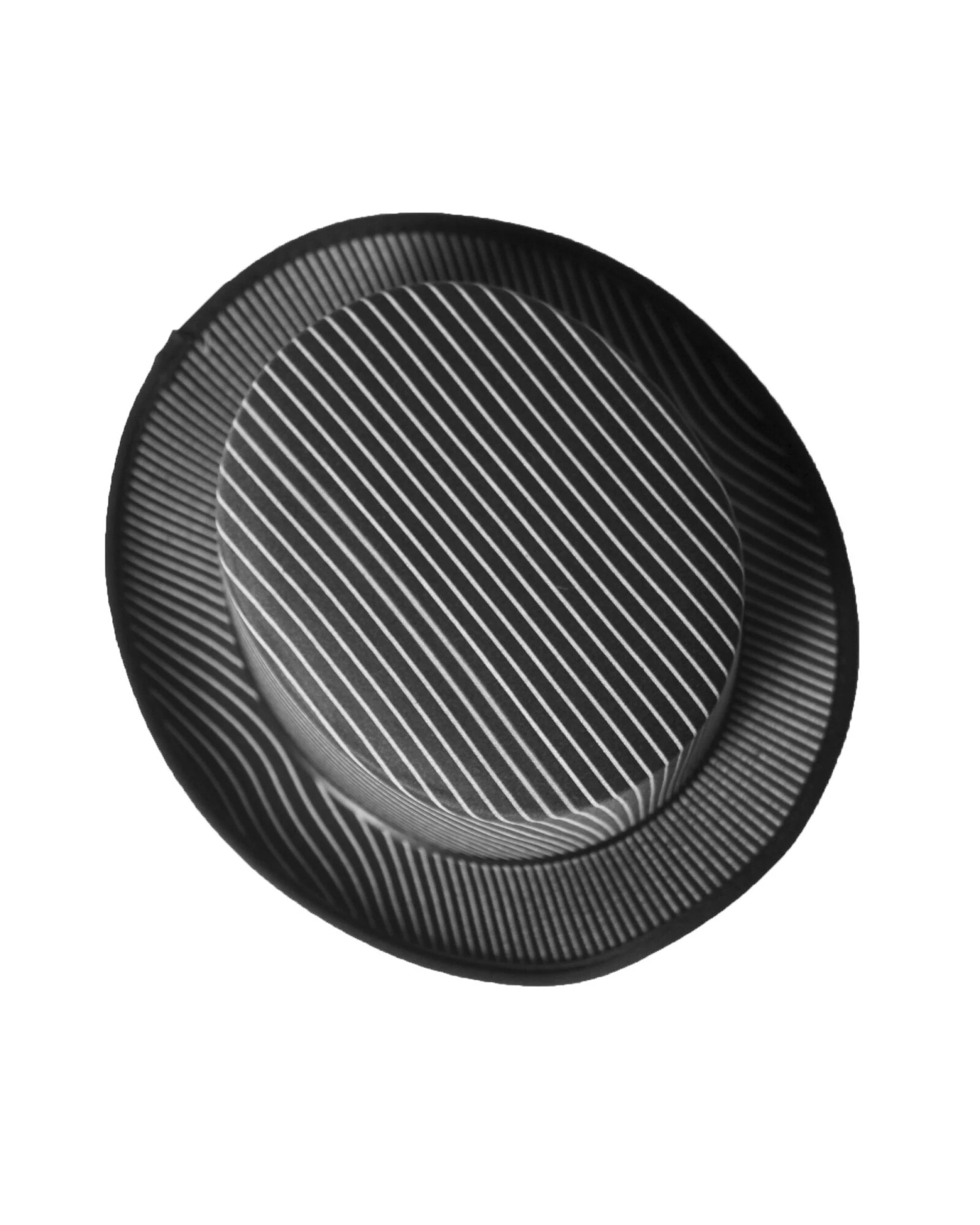 2 Pinstripe Gangster Party Costume Top Hat, 2 of 3