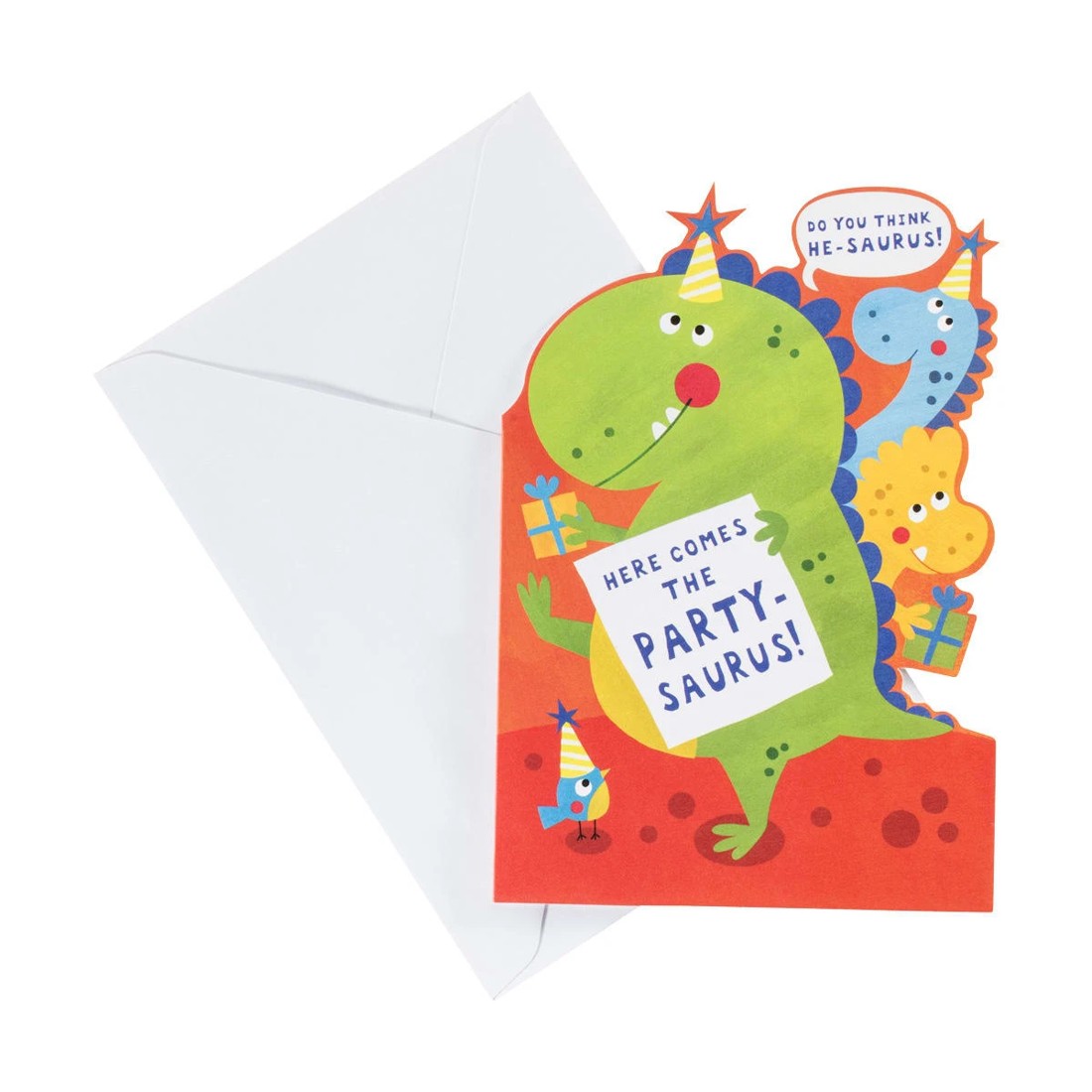 1 Party Saurus Birthday Card, 1 of 2