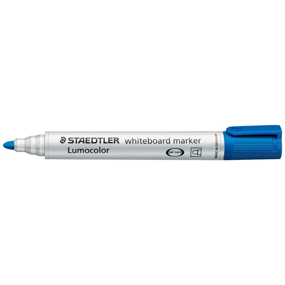 1 Staedtler Lumocolor Whiteboard Marker Bullet Blue, 1 of 4
