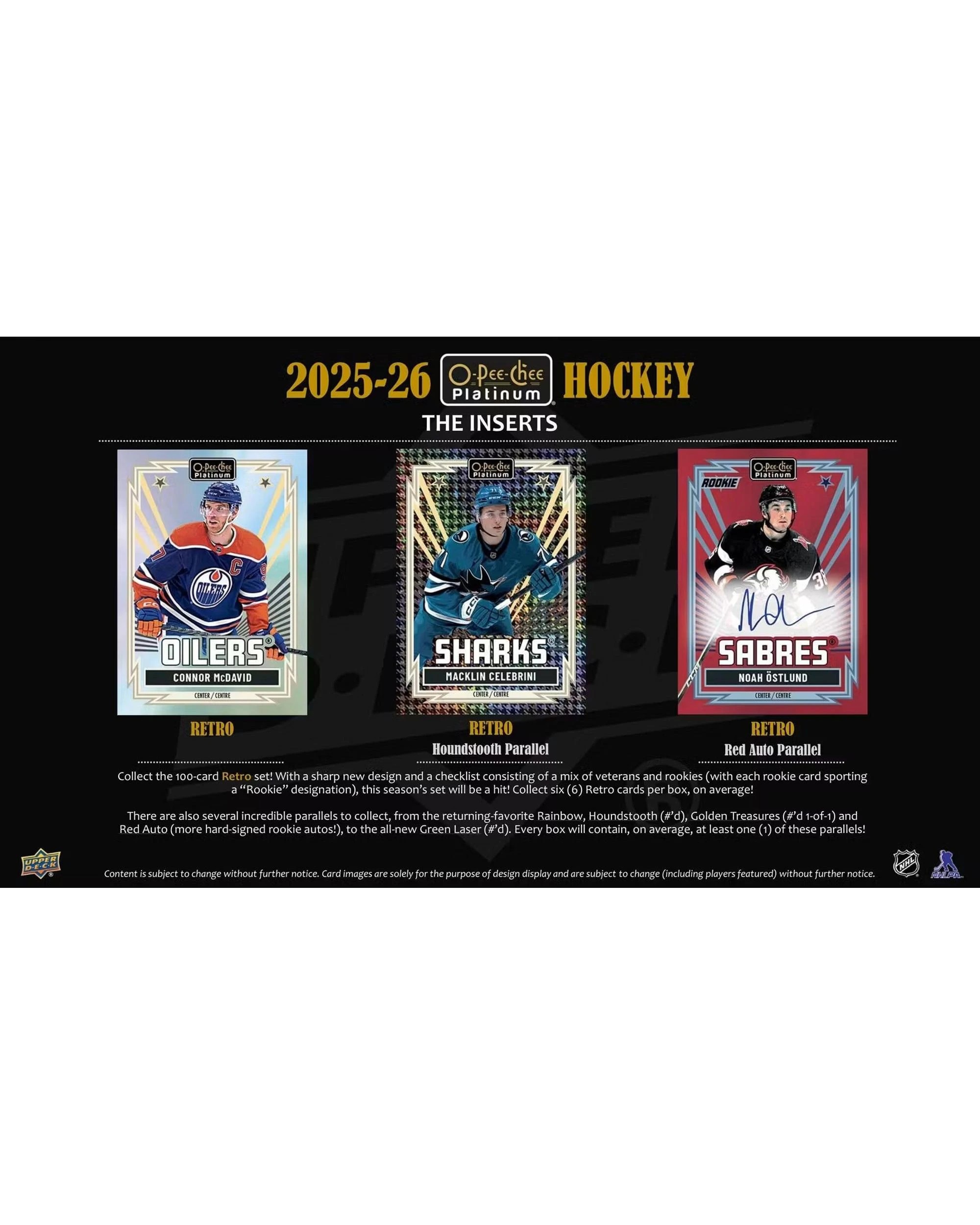 6 Upper Deck 2025/2026 NHL O-Pee-Chee Platinum Hockey Hobby Pack, 6 of 7