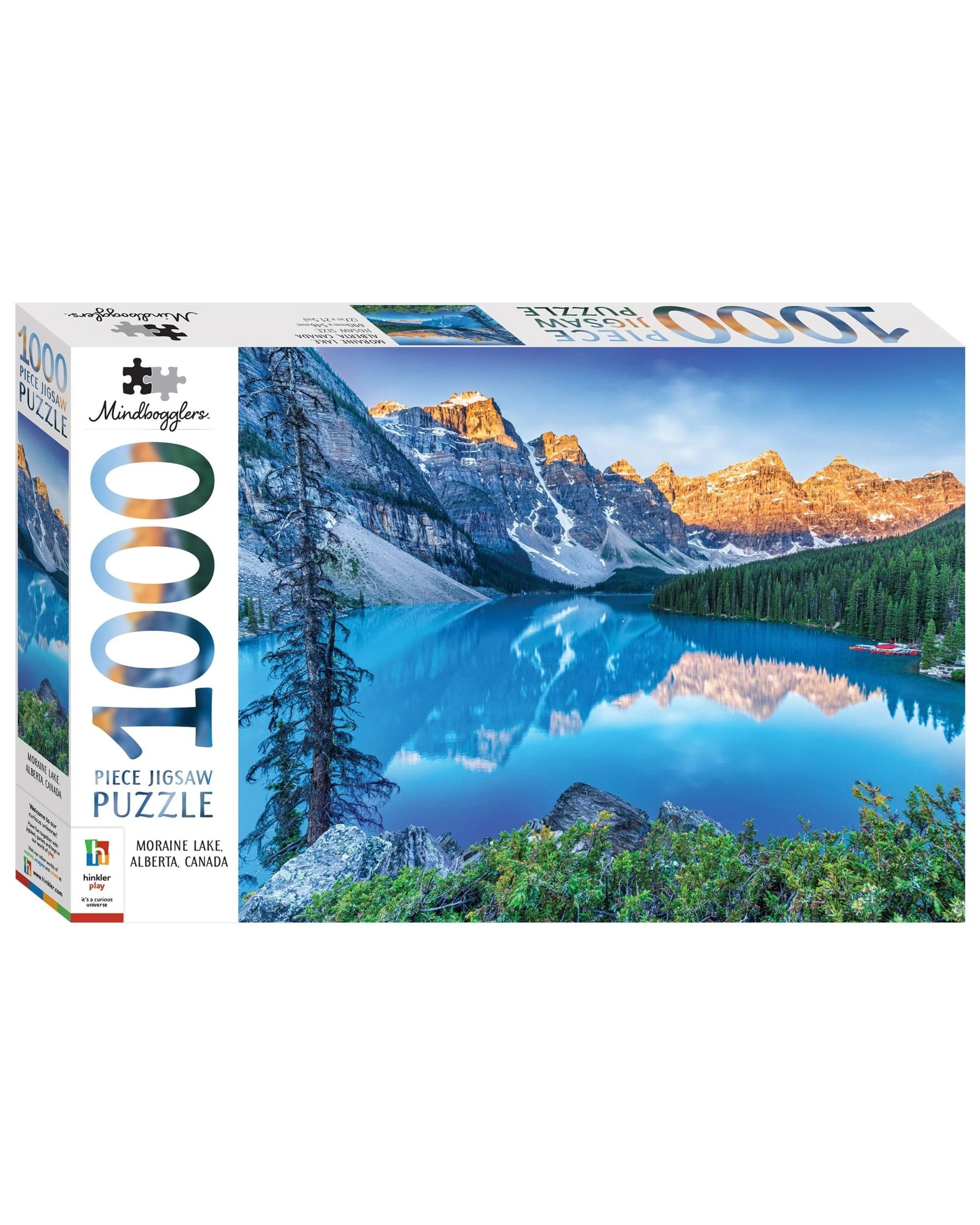 1 Hinkler Mindbogglers Moraine Lake Alberta Canada 1000 Piece Puzzle, 1 of 3