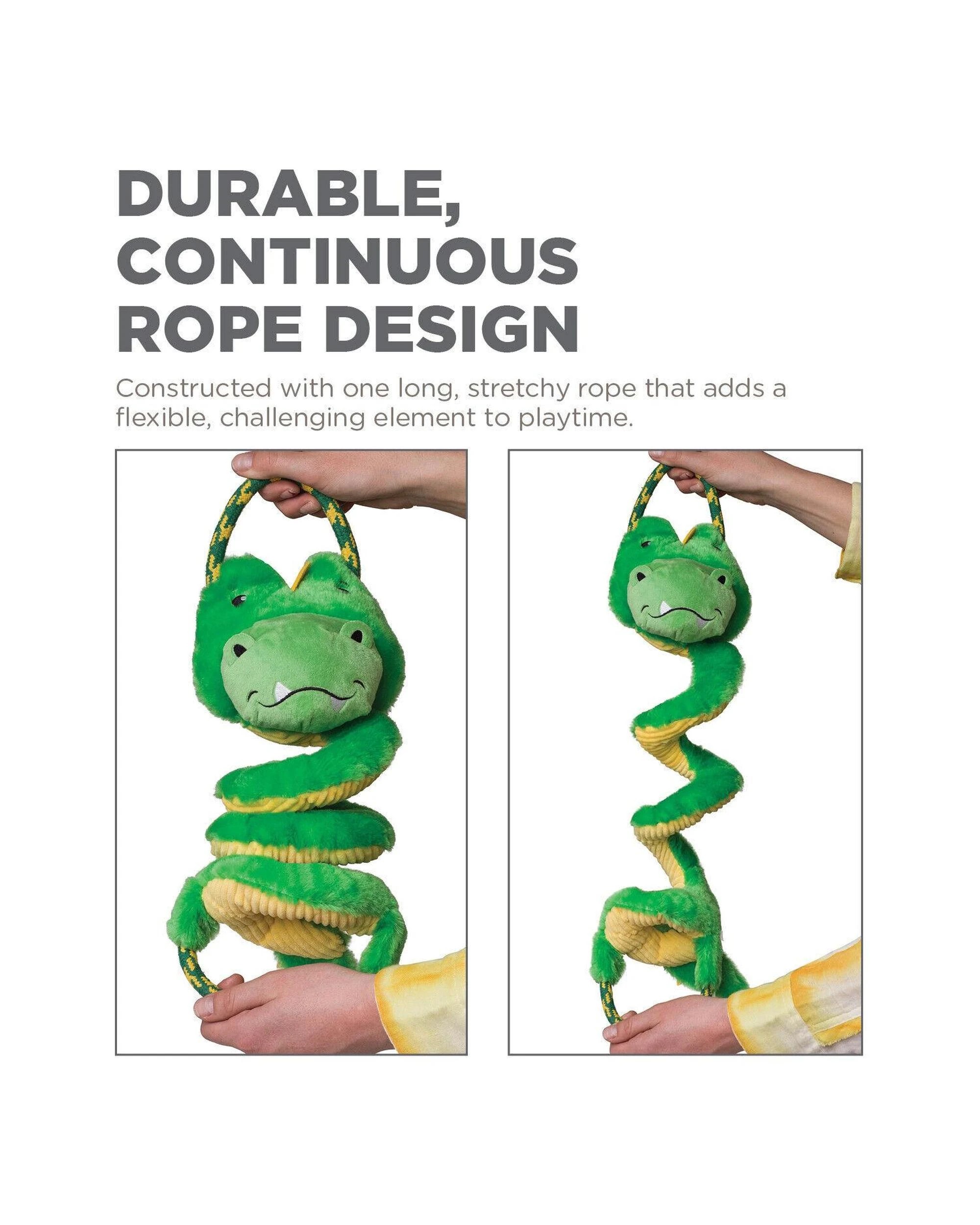 7 Outward Hound Springys Gator Interactive Plush Dog Squeaker Toy, 7 of 9