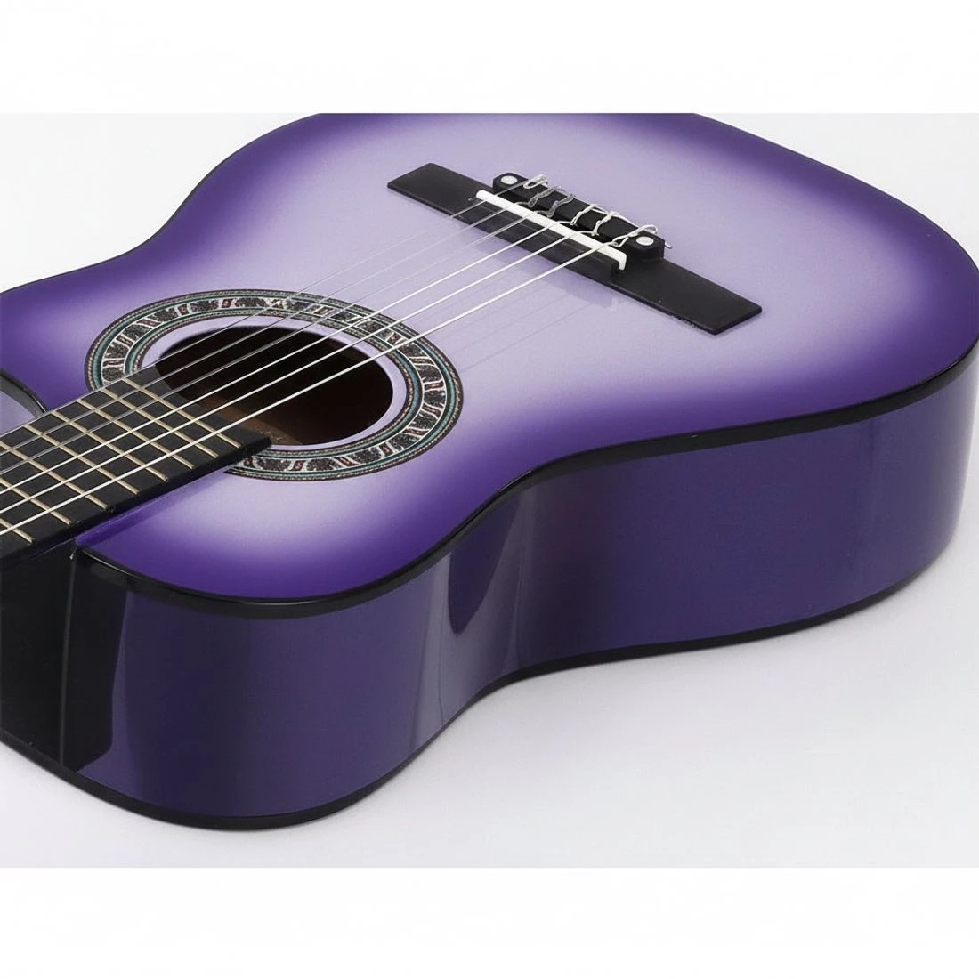 5 Alpha 34 Inch Classical Guitar Wooden Body Nylon String Beginner Kids Gift - Purple, 5 of 6