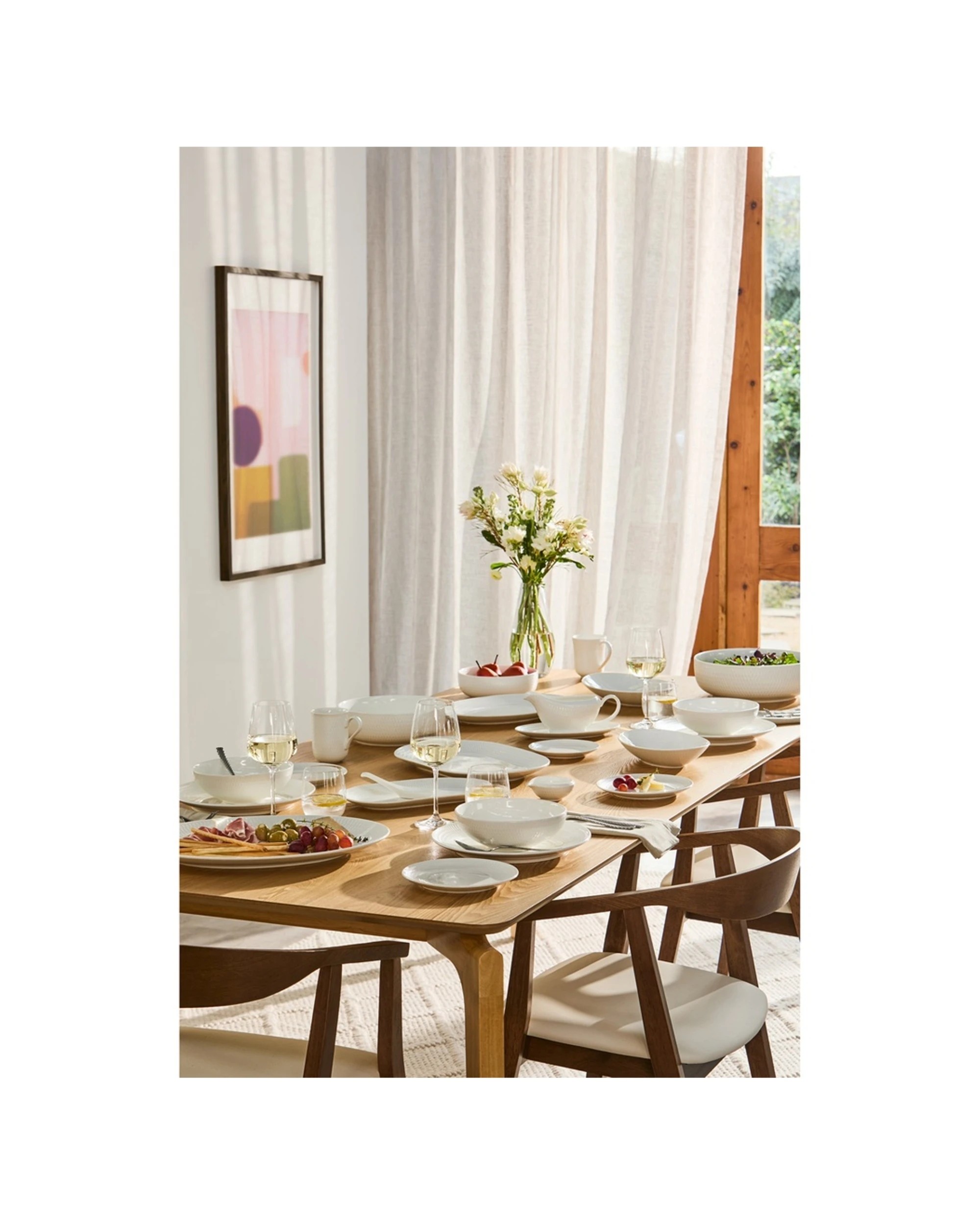 3 Maxwell And Williams White Basics Diamonds Oval Platter Porcelain 44x32cm - White, 3 of 3