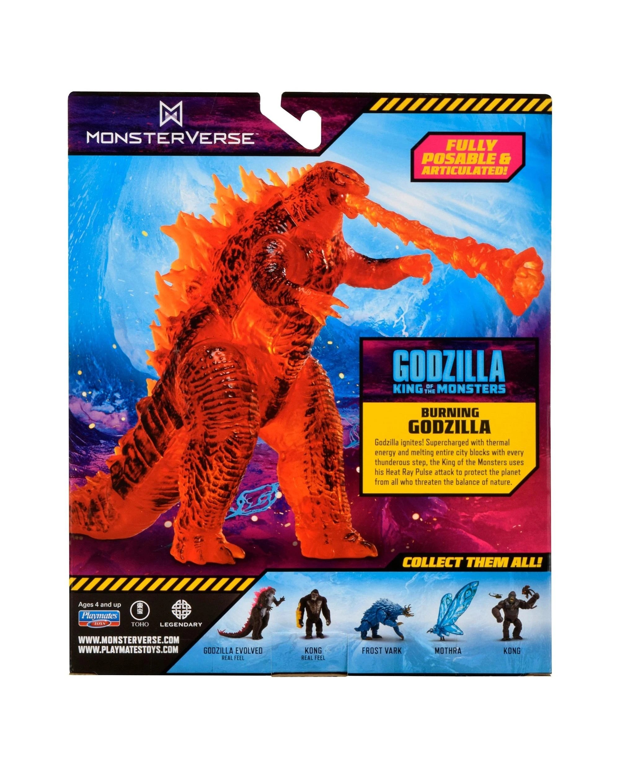 3 MonsterVerse Godzilla King of the Monsters Burning Godzilla 6 inch Action Figure, 3 of 6