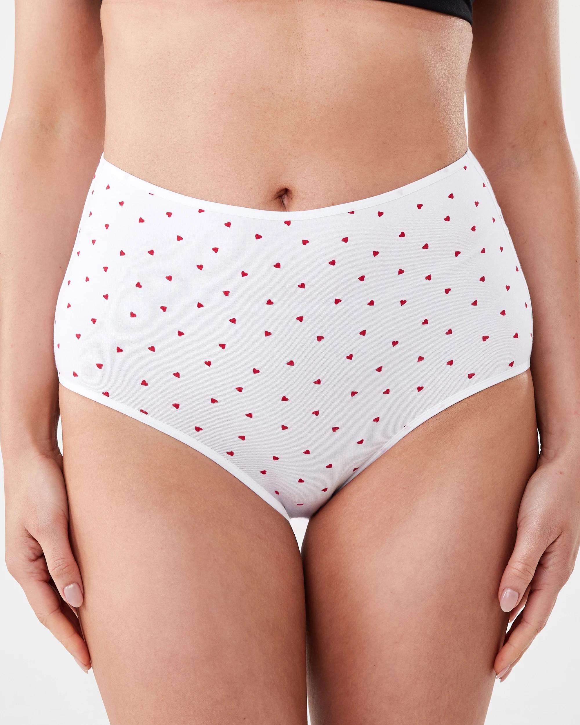 3 5 Pack Cotton Stretch Full Briefs Mini Heart, 3 of 10