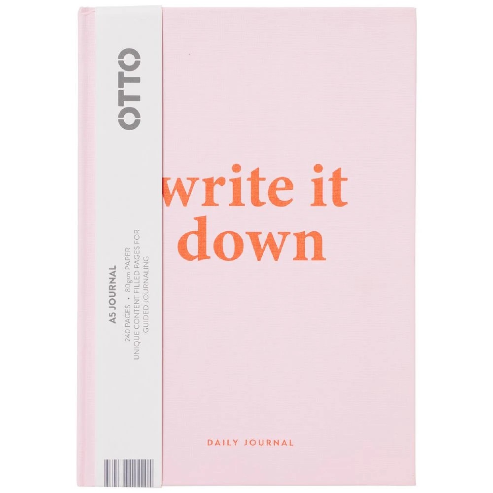 1 Otto A5 Write It Down Journal 240 Page Pink, 1 of 3