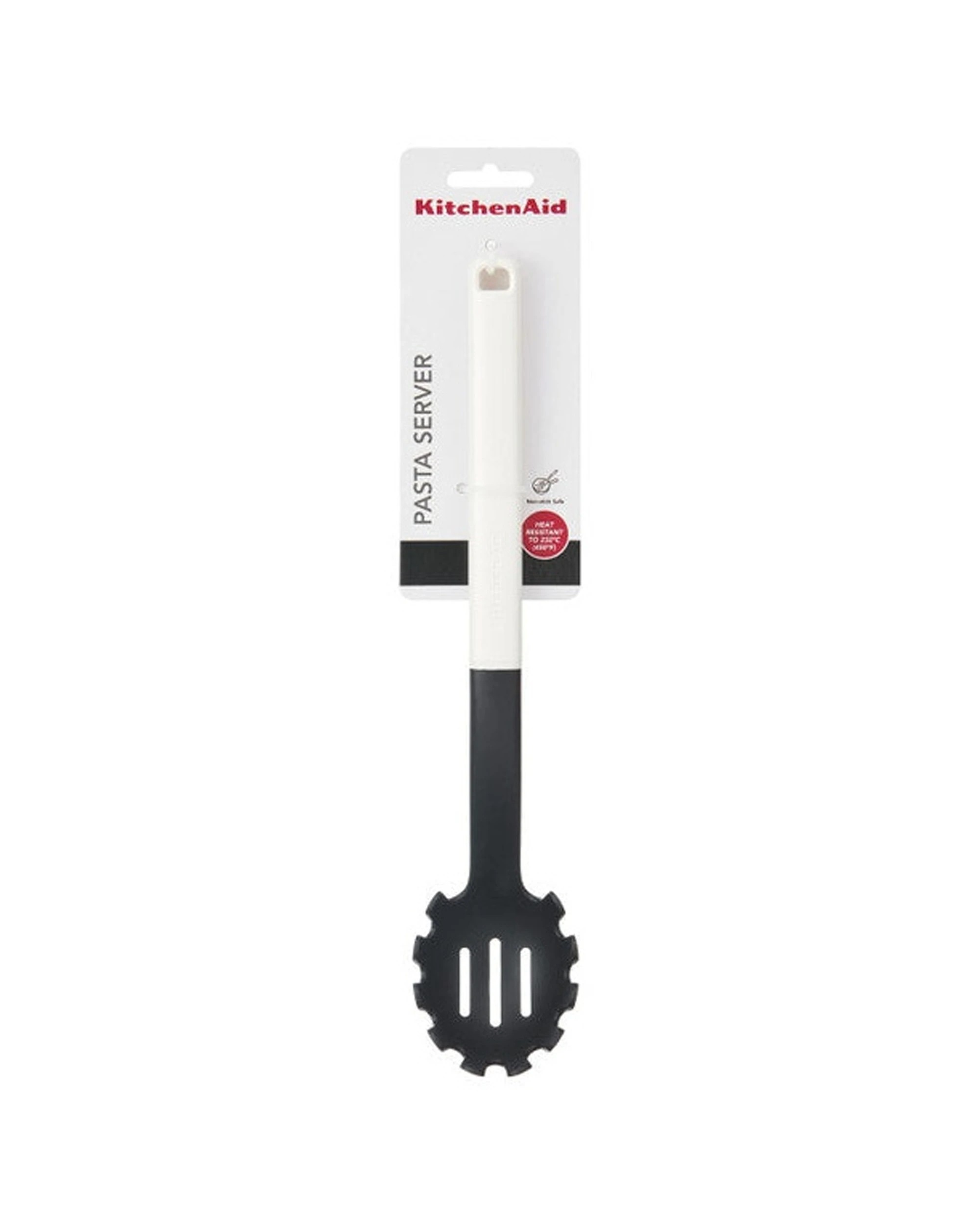 3 KitchenAid Pasta Server Heat Resistant Ergonomic Handle Porcelain 34cm - White, 3 of 3
