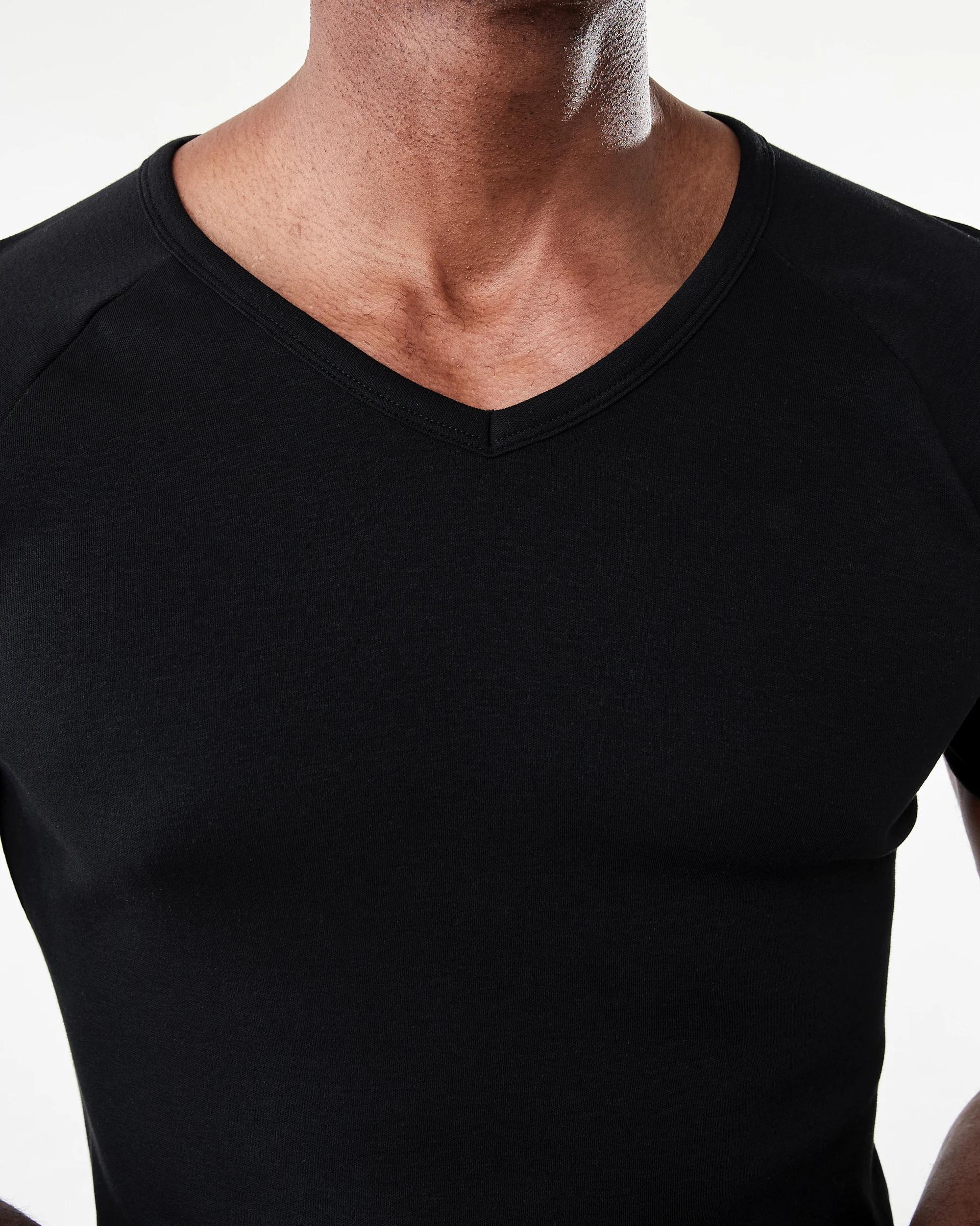 5 2 Pack Raglan Sleeve V-Neck Tee Black, 5 of 5