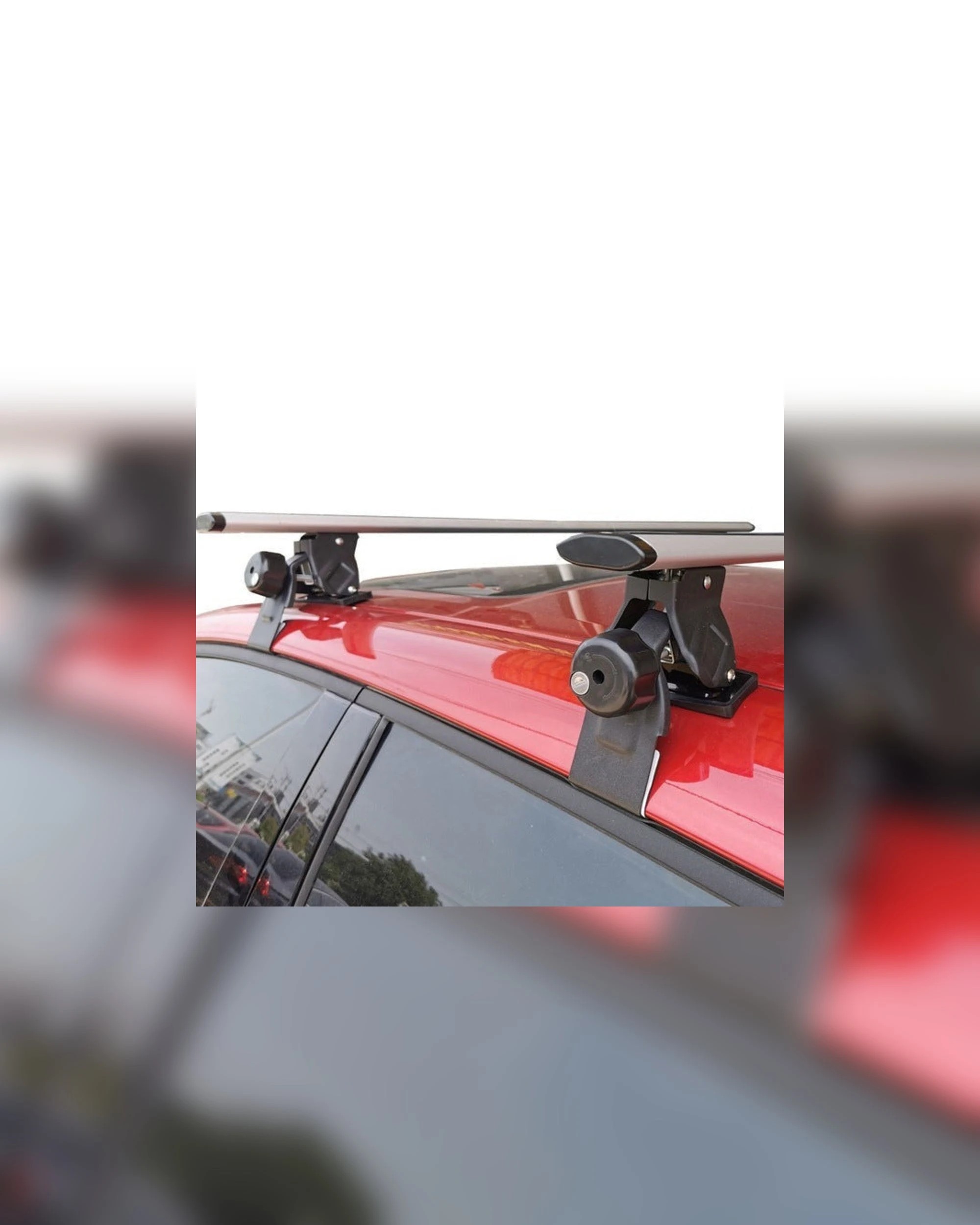 4 Elora Car Roof Rack Cross Bars Luggage Carrier Vehicle Adjustable 130cm Silver, 4 of 6