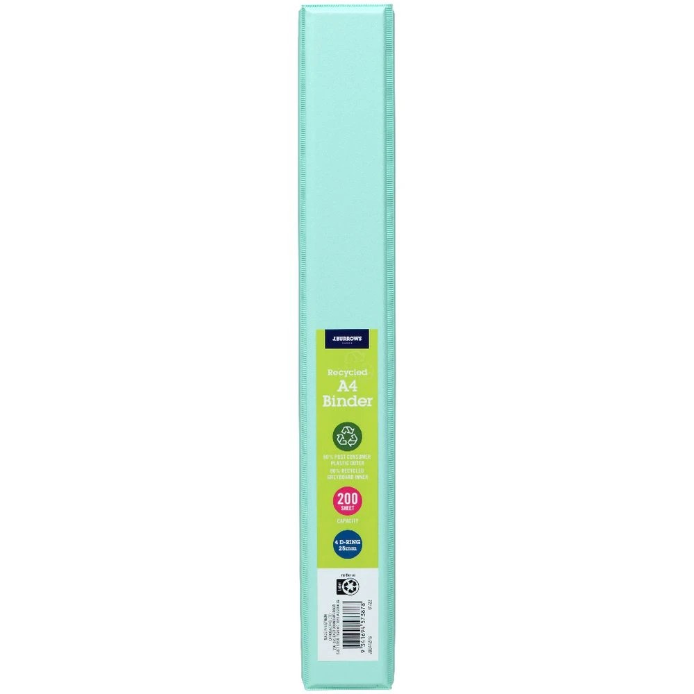 2 J.Burrows A4 Binder 25mm 4D Pale Green, 2 of 4