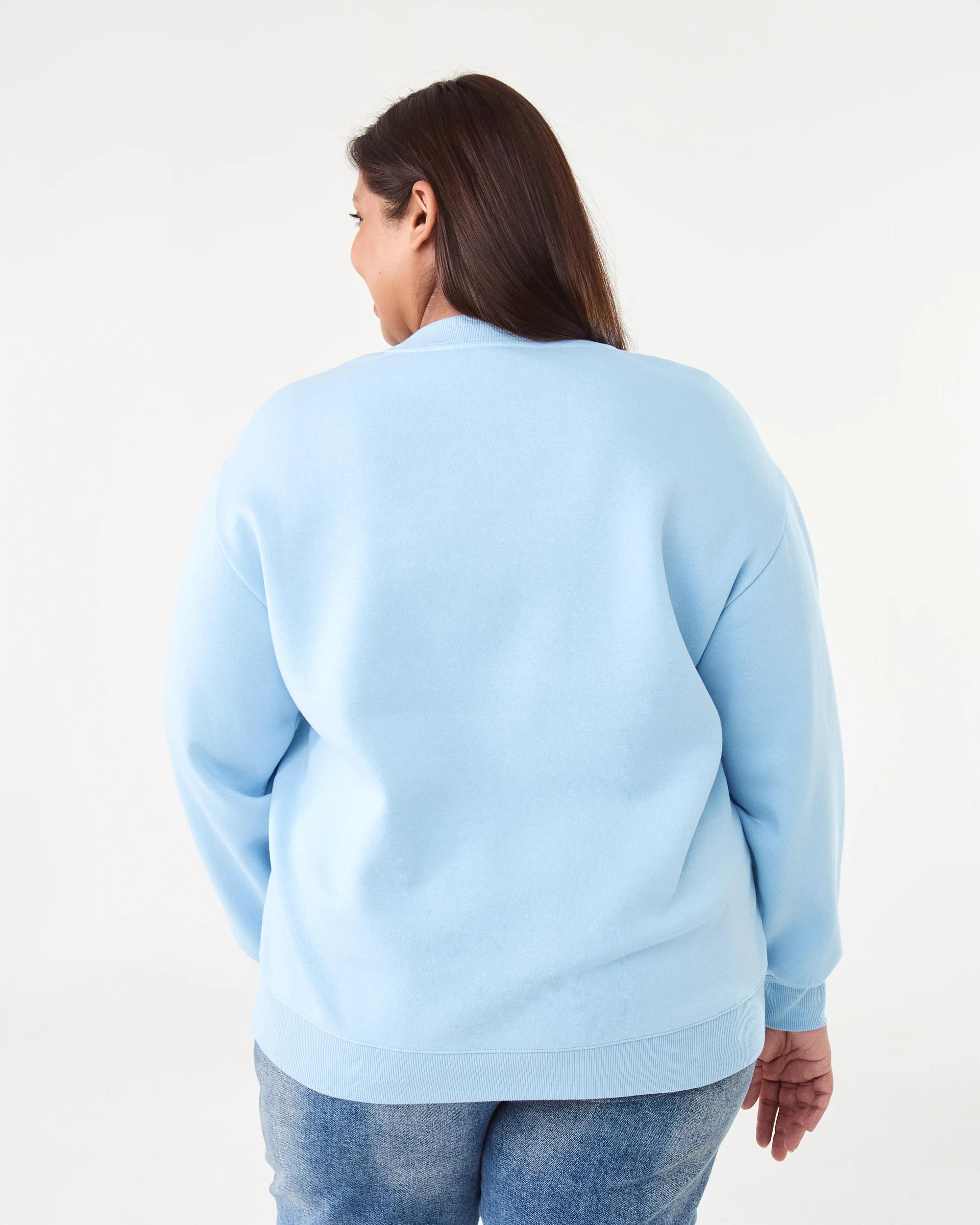 3 Curve Long Sleeve Crew Neck Sweatshirt Wyom Blue, 3 of 7