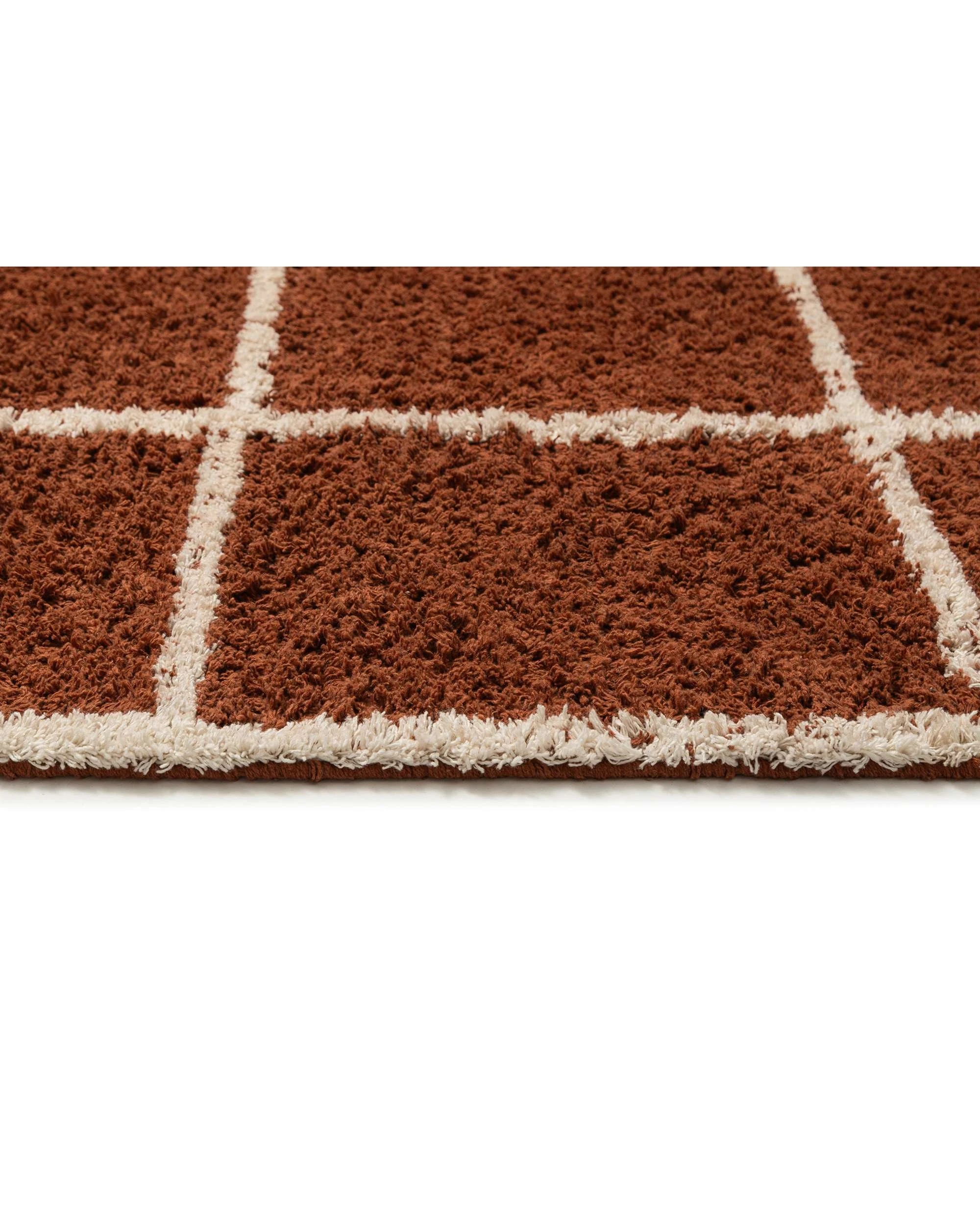 6 Loopsie Nairobi Grid Cotton Rug-230cm x 160cm - Brown, 6 of 7