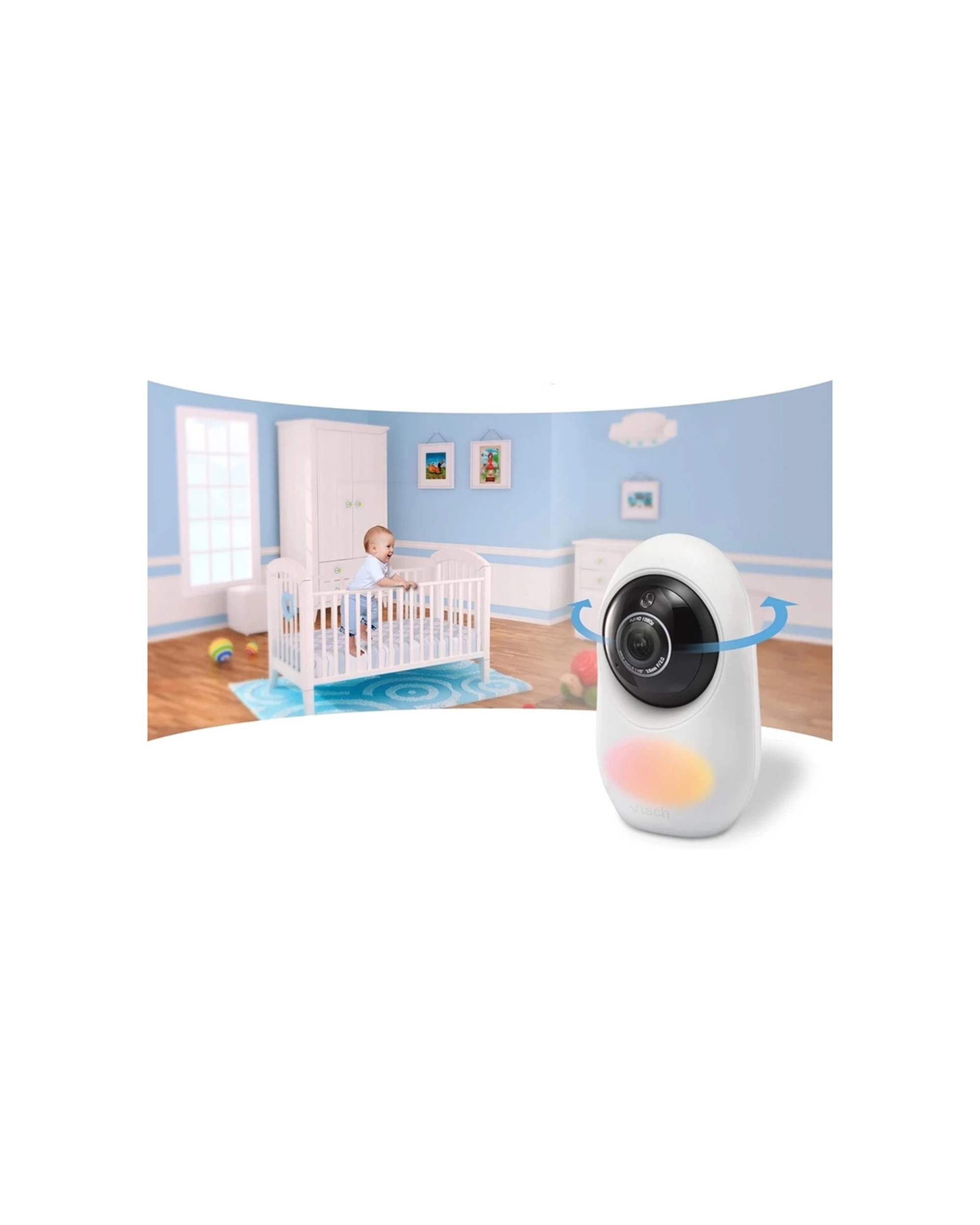 2 Vtech 2 Camera Smart Wifi 1080p Hd Video Baby Monitor With Night Vision App Access - Black Set
 - White, 2 of 3