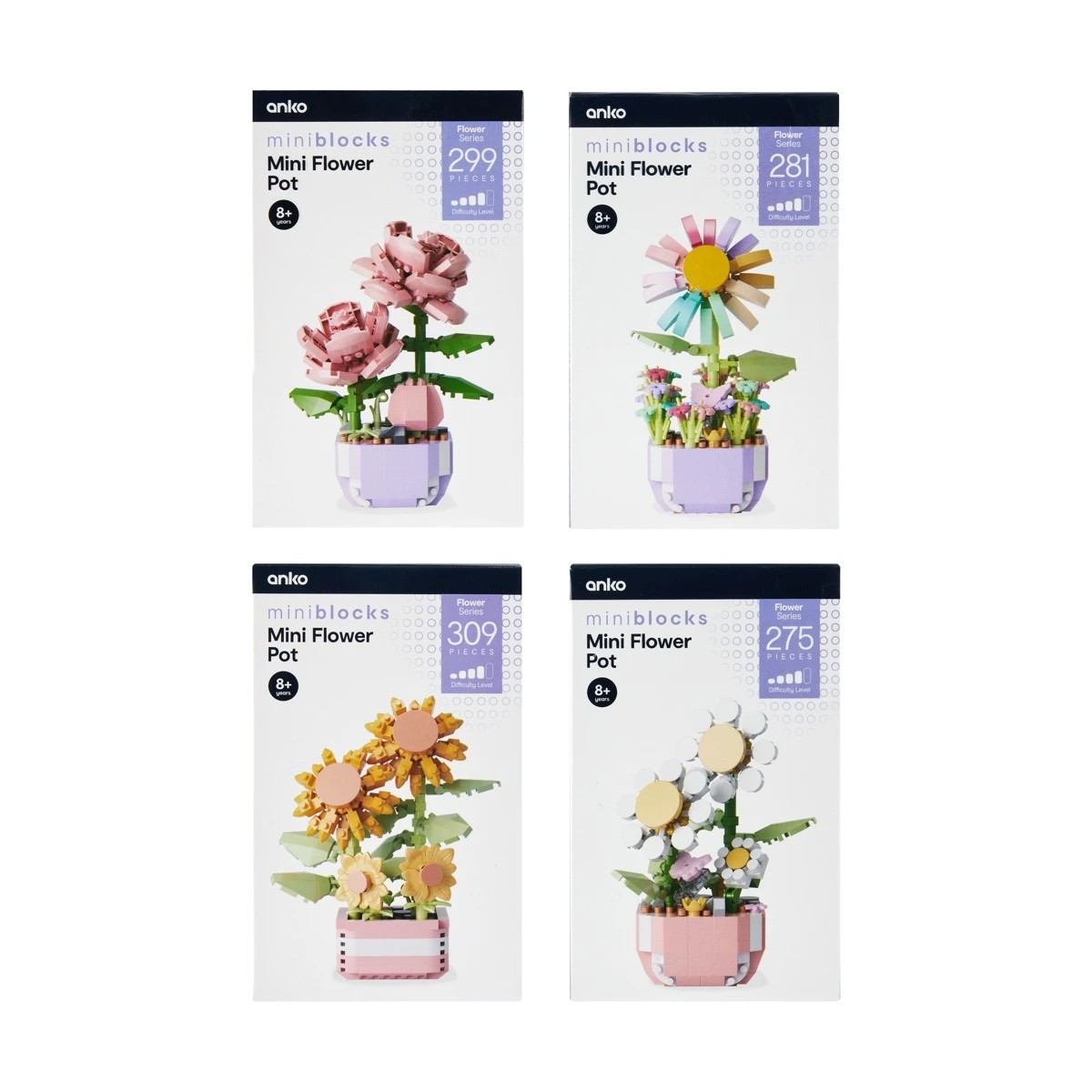 1 Mini Blocks Flower Series: Mini Flower Pot Playset - Assorted, 1 of 8