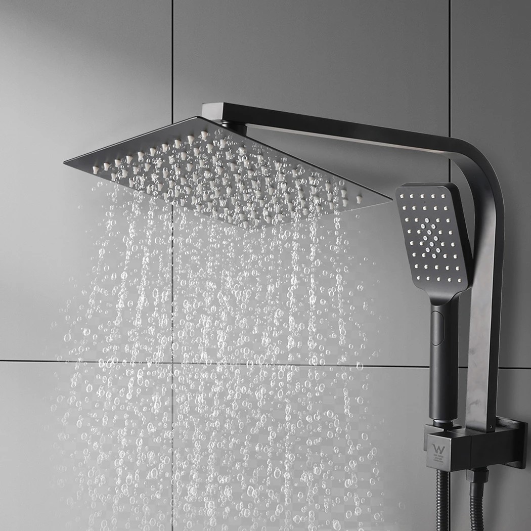 7 Traderight Shower Head Set Silver Rain and Handheld 2-Way Mixer, 7 of 8