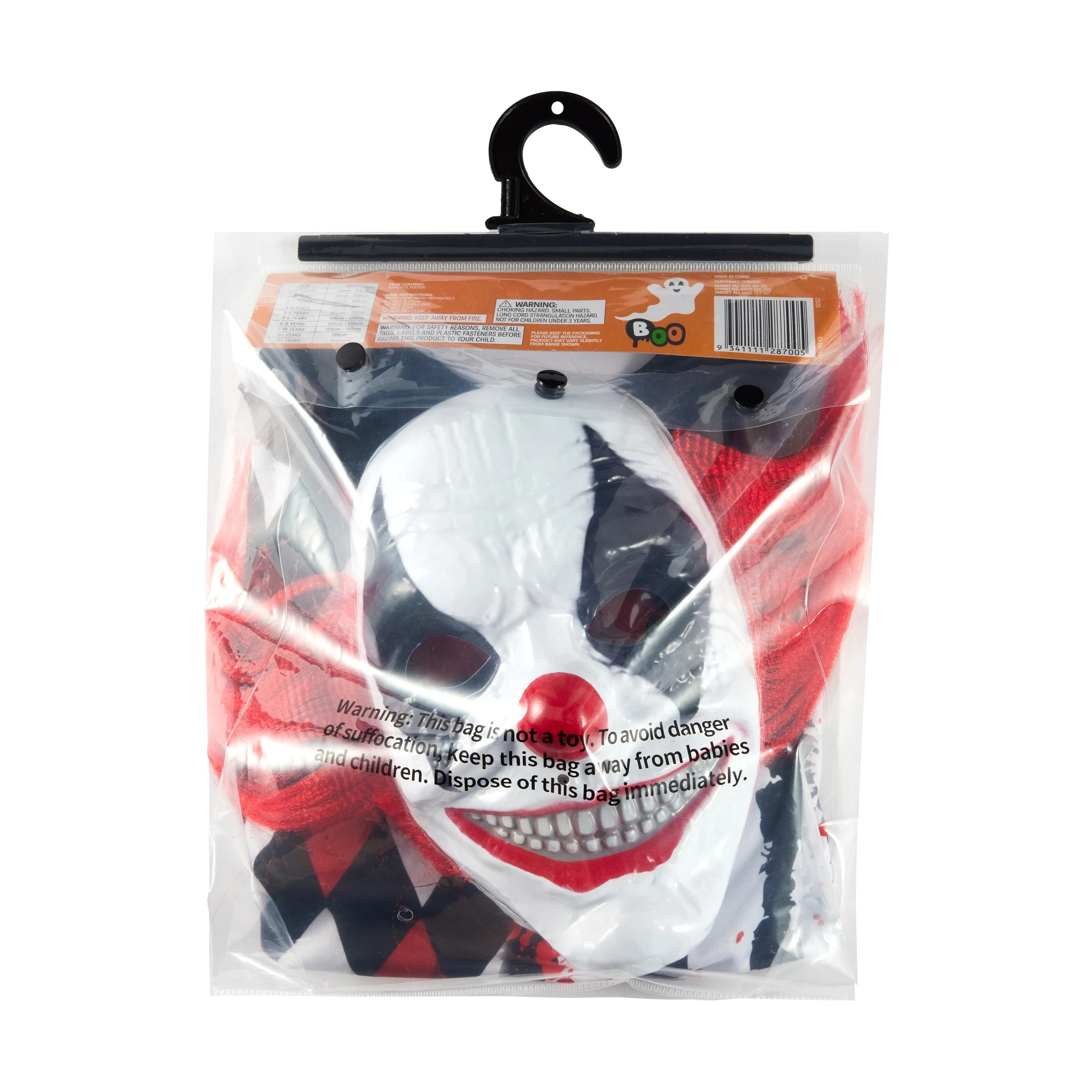 3 3 Piece Clown Costume with Mask - Ages 6-8, 3 of 3