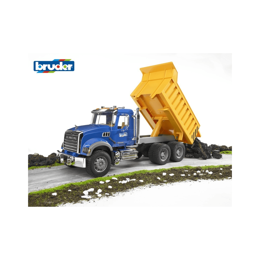 1 Bruder 53cm 1 16 Mack Granite Tip Construction Truck Kids Toy 3 Years Plus - Blue, 1 of 1