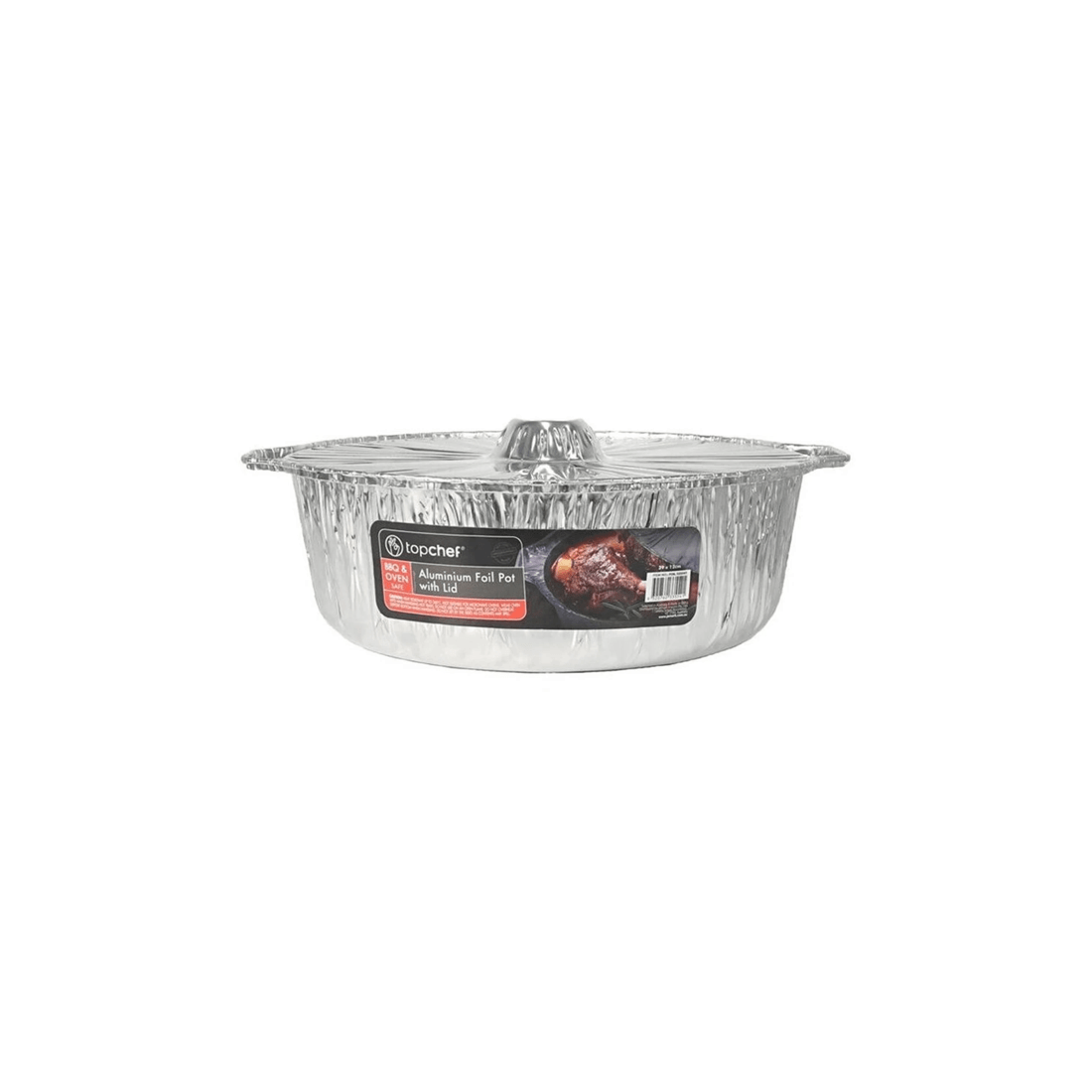 1 Top Chef Disposable Oven-safe Aluminium Foil Pot With Lid 39x12cm Single-use
 - Silver, 1 of 2