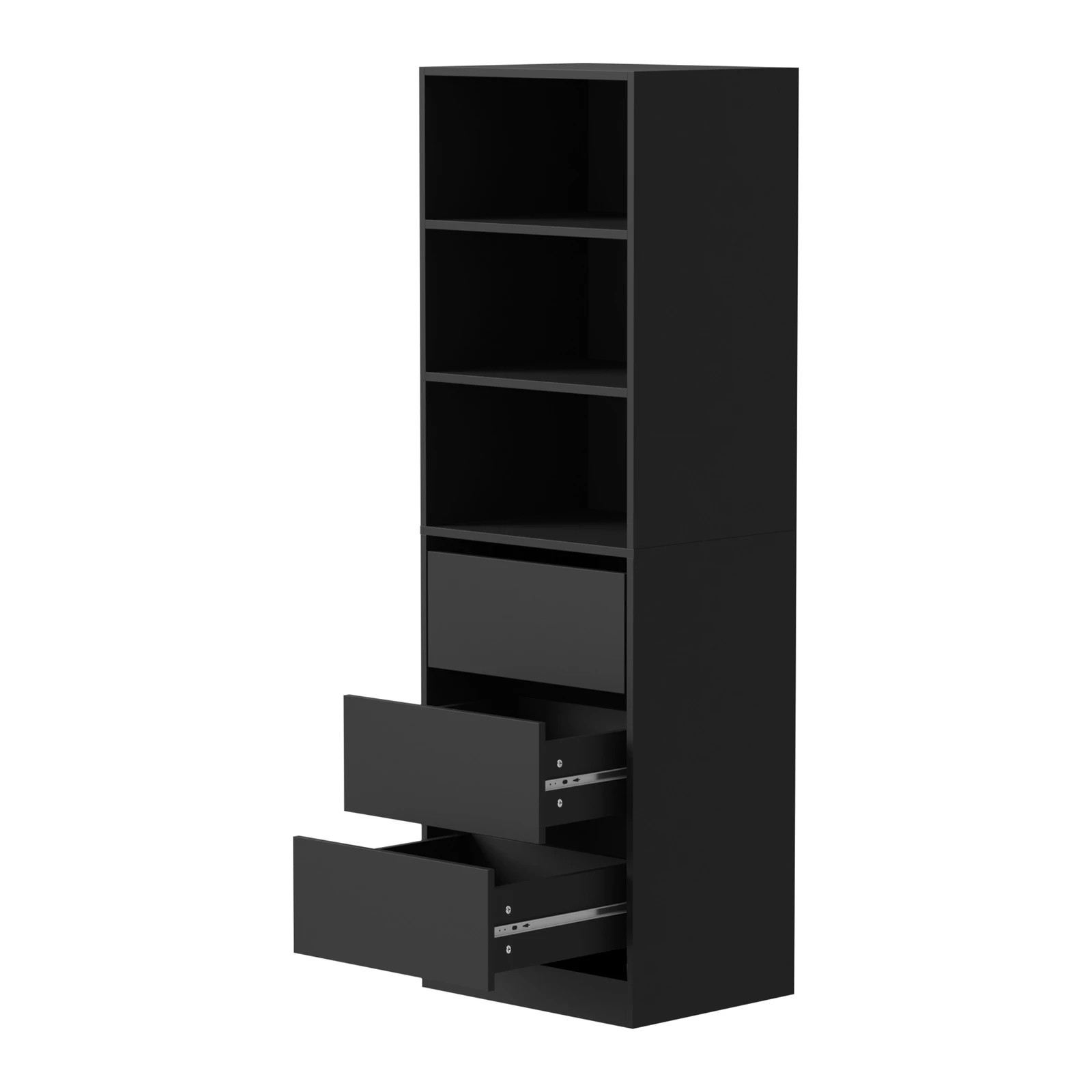 7 Oikiture Wardrobe Shelf Unit Clothes Storage Cabinet 3 Drawers Organizer
 - Black, 7 of 10