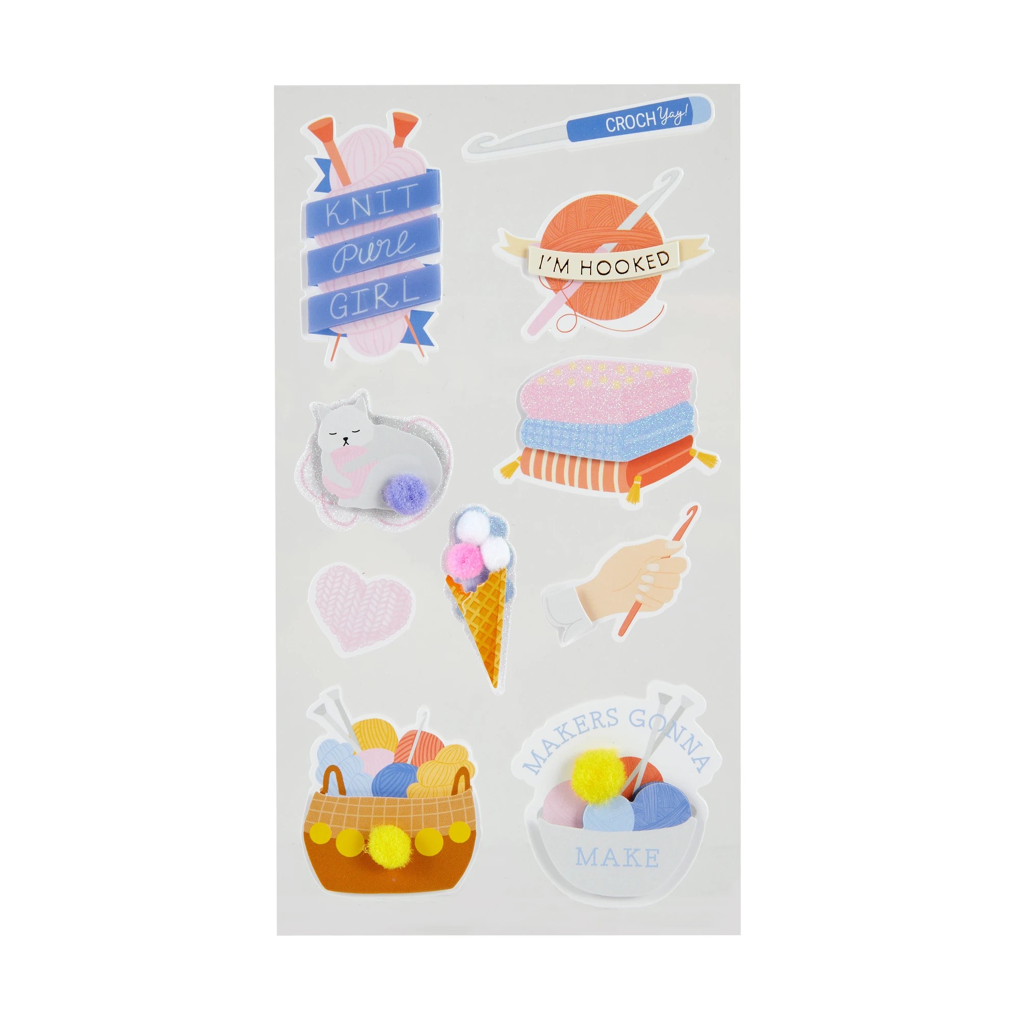 2 3D Stickers Sheet - Yarn, 2 of 2