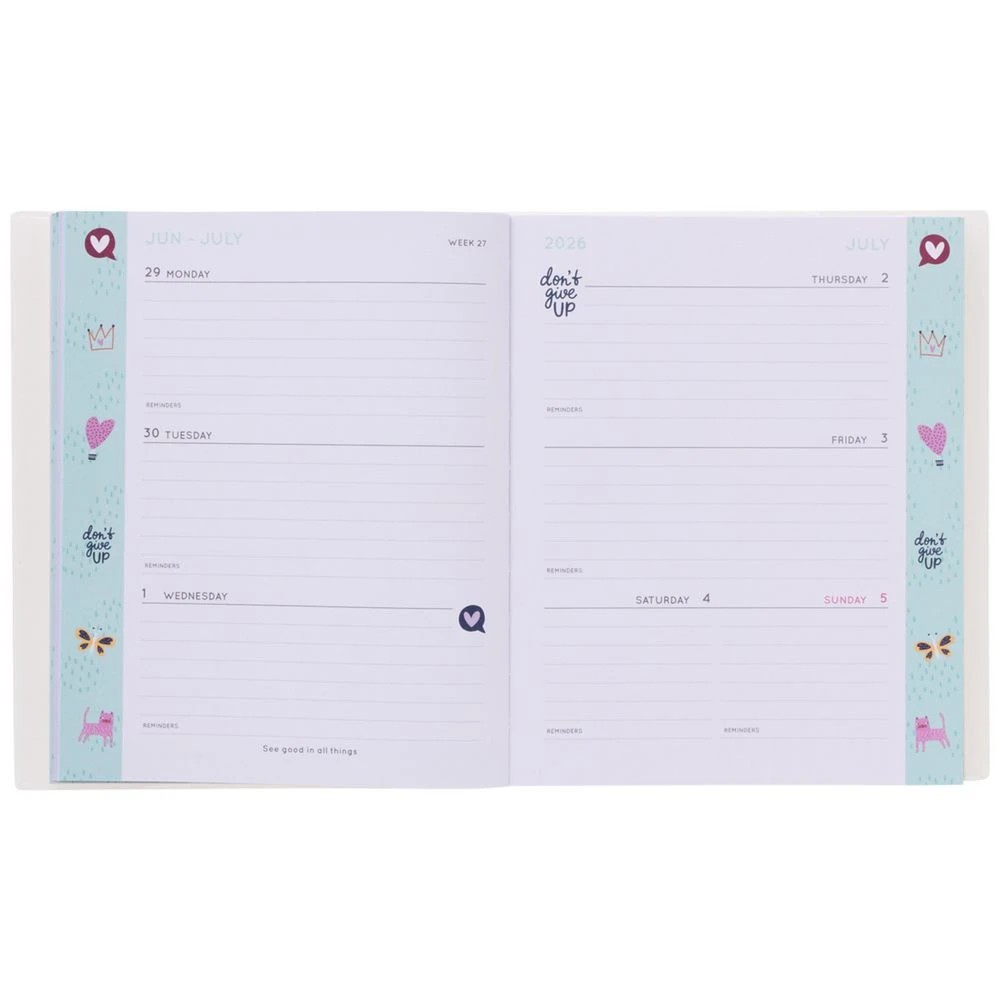 8 Otto Whimsy Diary FY26/27 White, 8 of 8