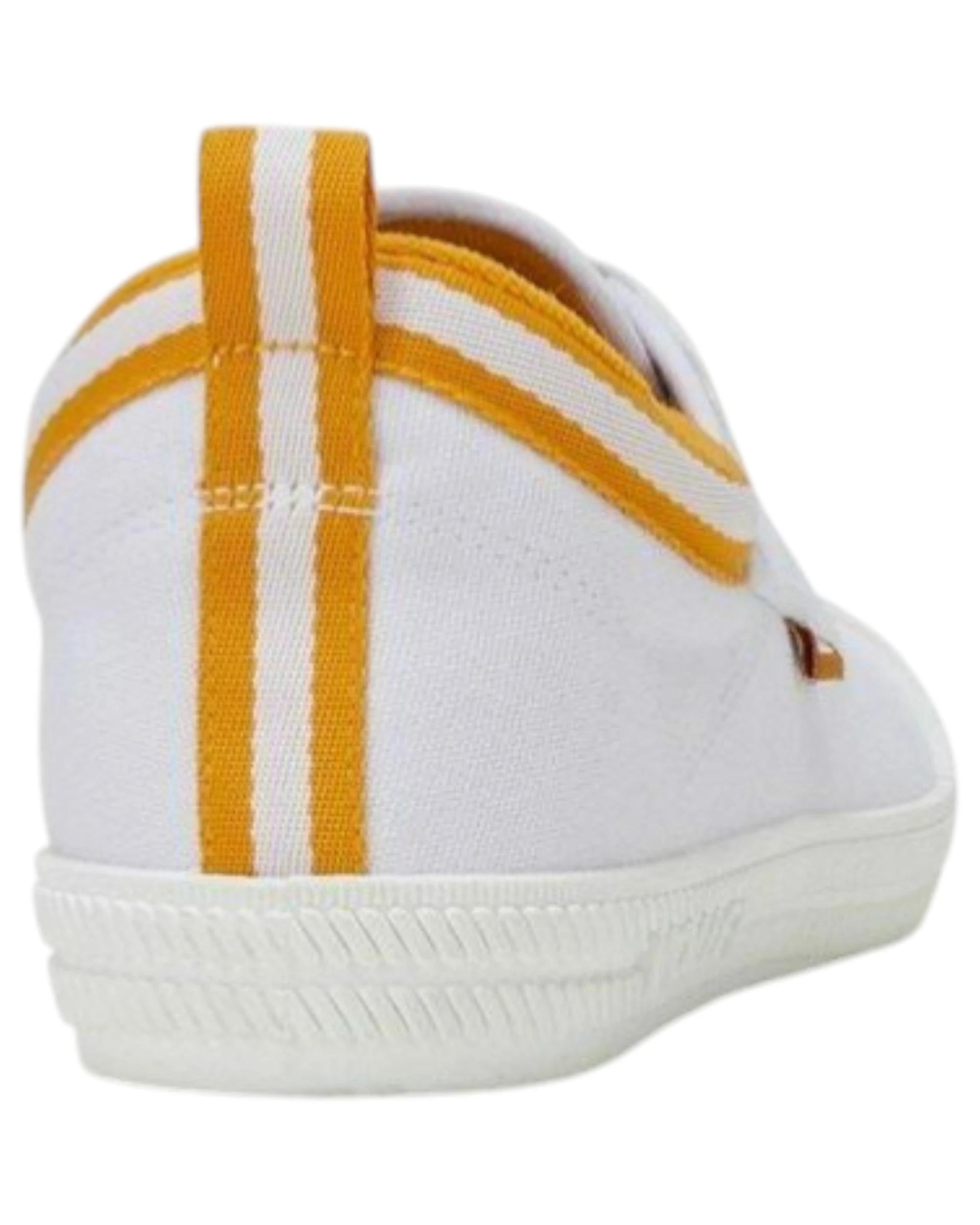 3 Volley Dunlop s International Low Canvas Casual Mens Shoes - White/Golden Orange WHITE/GOLDEN ORANGE INTERNATIONAL LOW, 3 of 4
