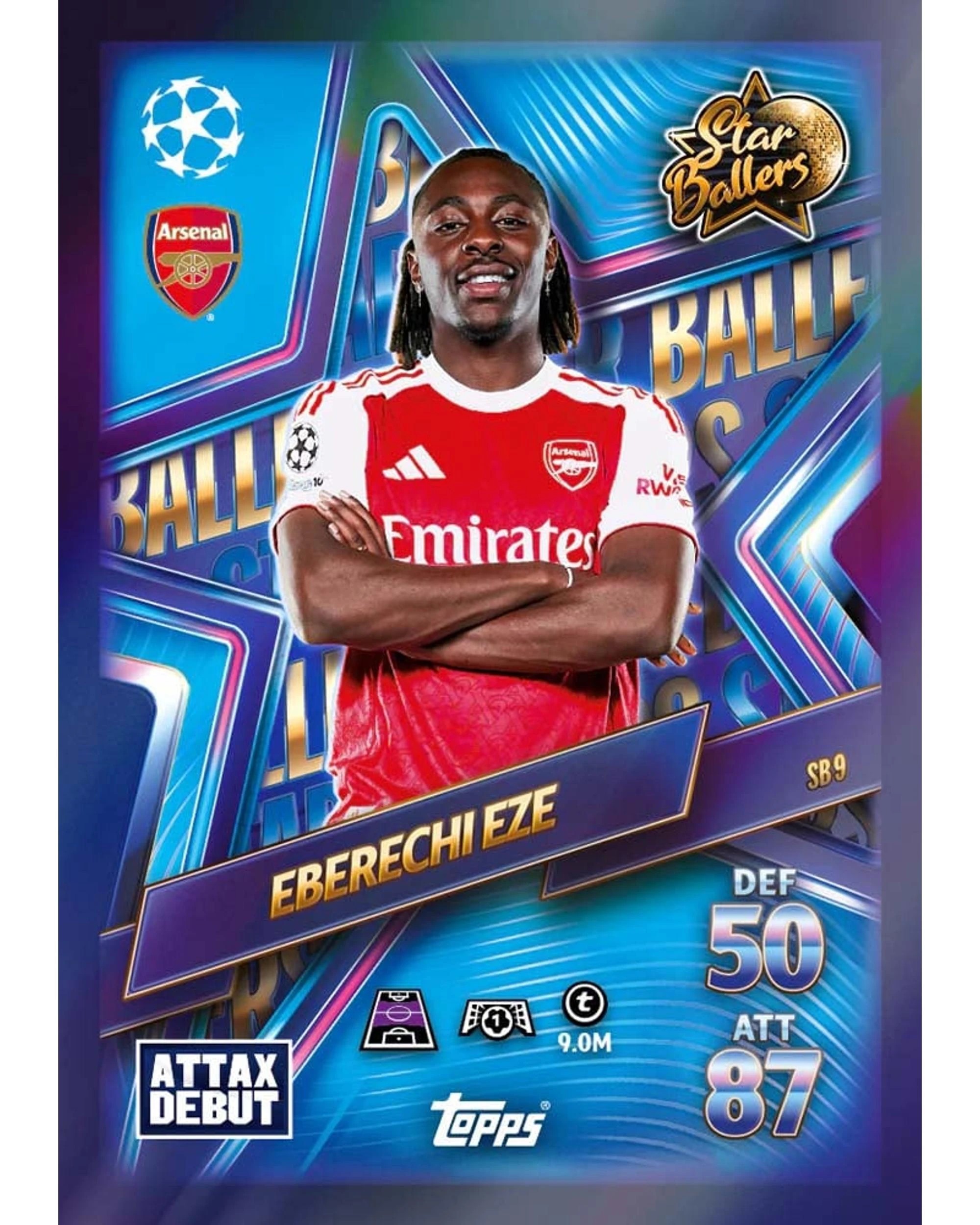 8 Match Attax UCC Champions League 2025/2026 Edition Star Ballers Eco Pack, 8 of 8