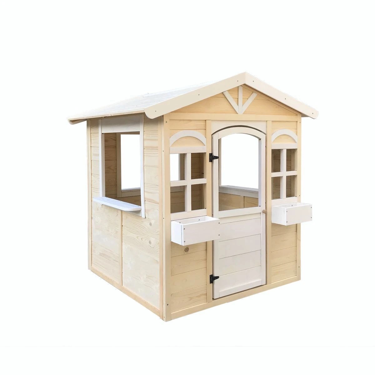 6 AUSWAY Outdoor Kids Cubby House Wooden Playhouse, 6 of 7