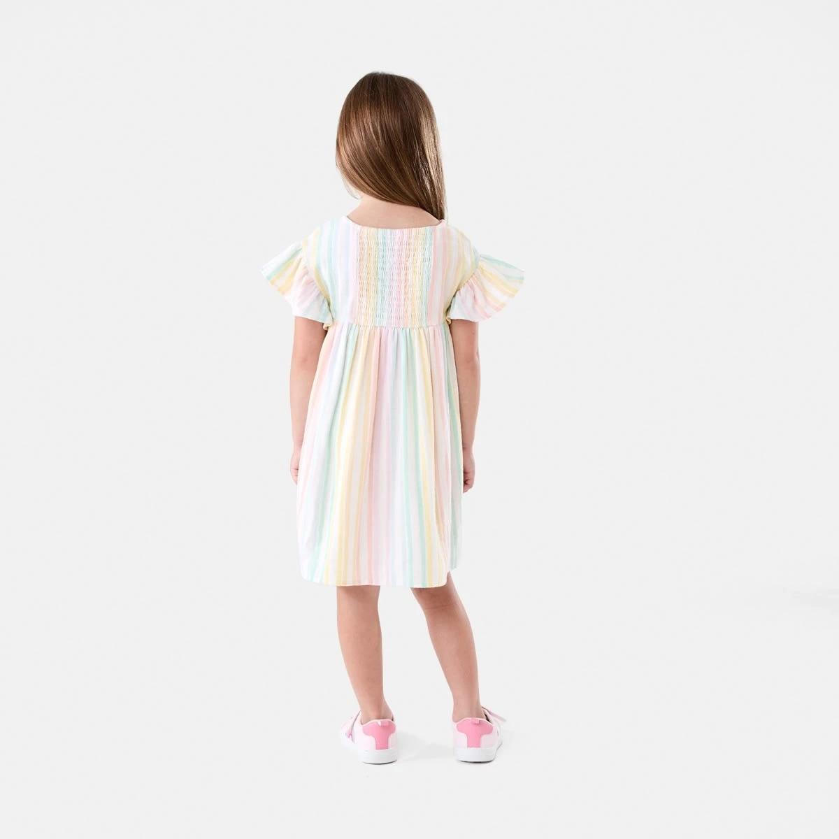 7 Woven Dress MULTI RAINBOW STRIPES WHITE, 7 of 7