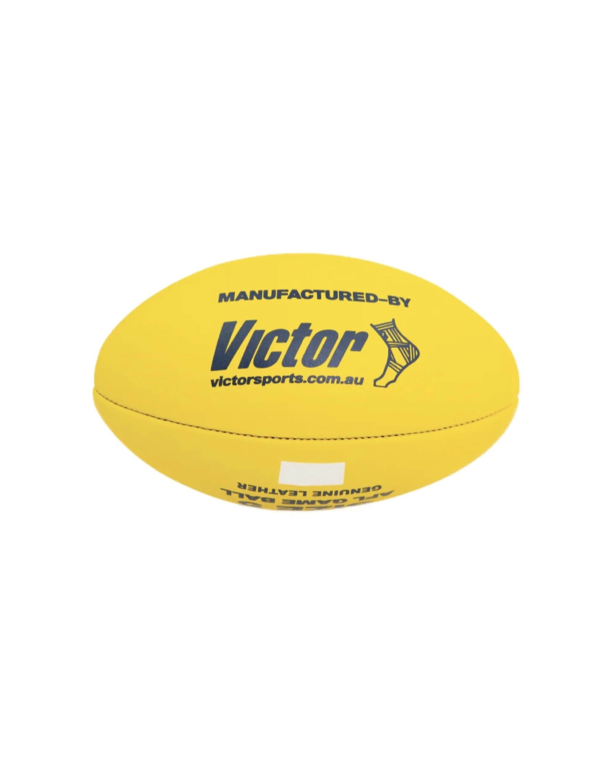 2 Victor Sports AFL Leather Game Ball Quality Material Size 3 - Yellow, 2 of 4