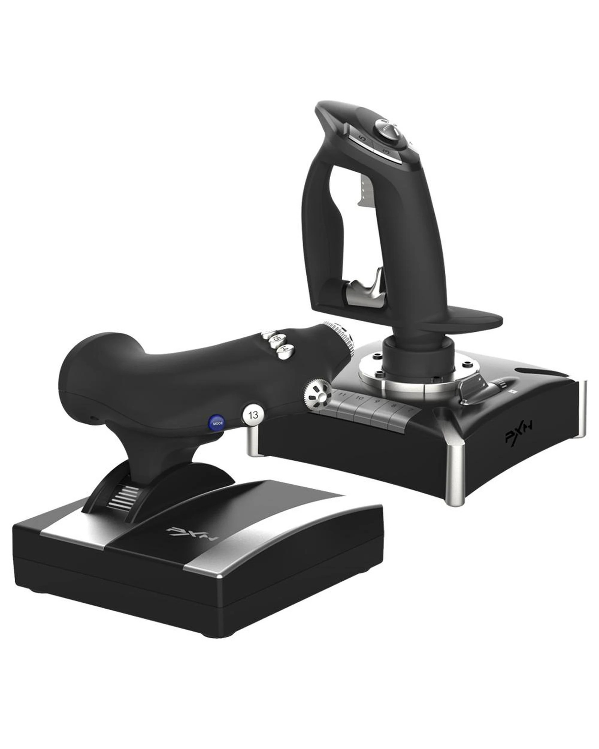 10 PXN-2119PRO Black Wired Flight Stick PC Consoles Joystick Controller for Flight Simulation Games, 10 of 10