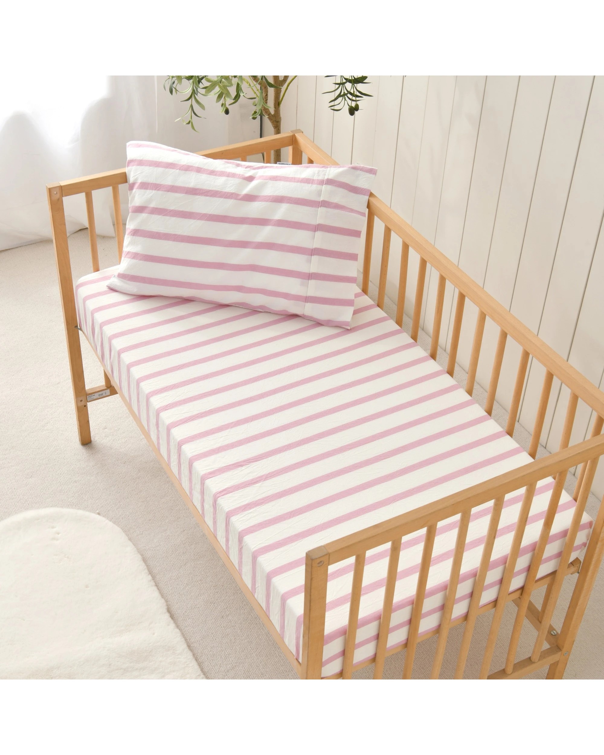 5 Dreamaker Baby Bask Washed Cotton Yarn Dyed Stripe Combo Set - COT Size - Pink Pearl, 5 of 7