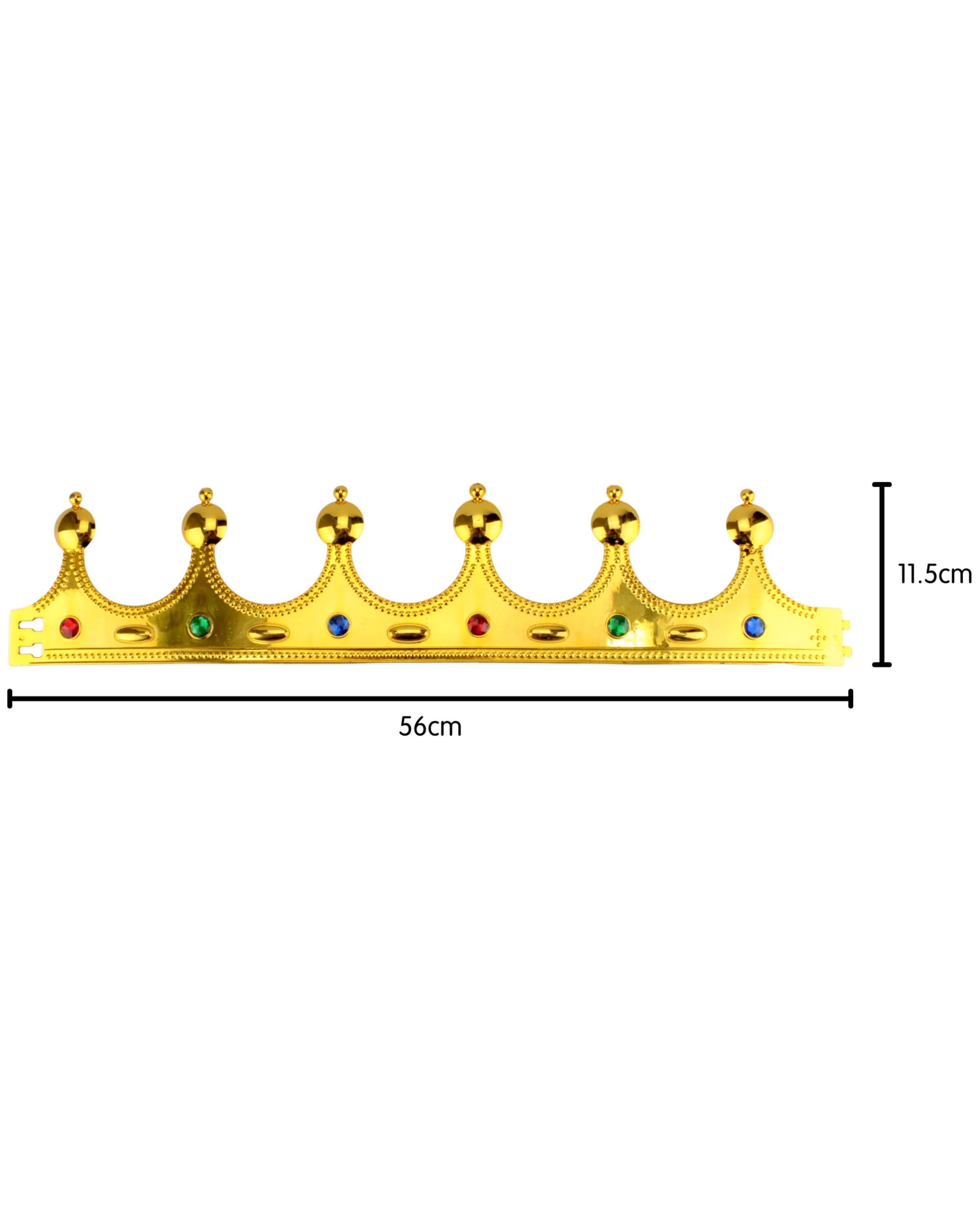 3 JD Party Jewelled European King's Crown - Gold, 3 of 3