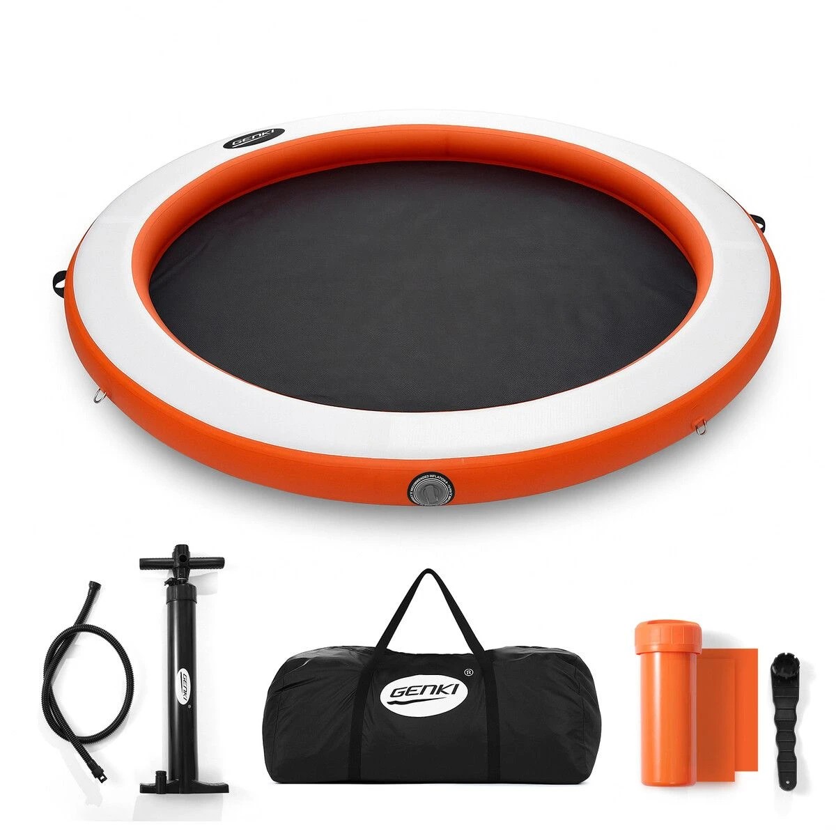 2 Genki Inflatable Pool Float Island Lounger Dock Water Hammock Ring, 2 of 7