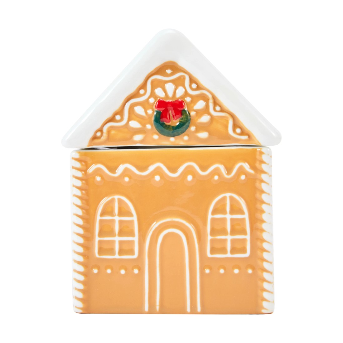 1 Christmas Gingerbread Ceramic Candle, 1 of 6