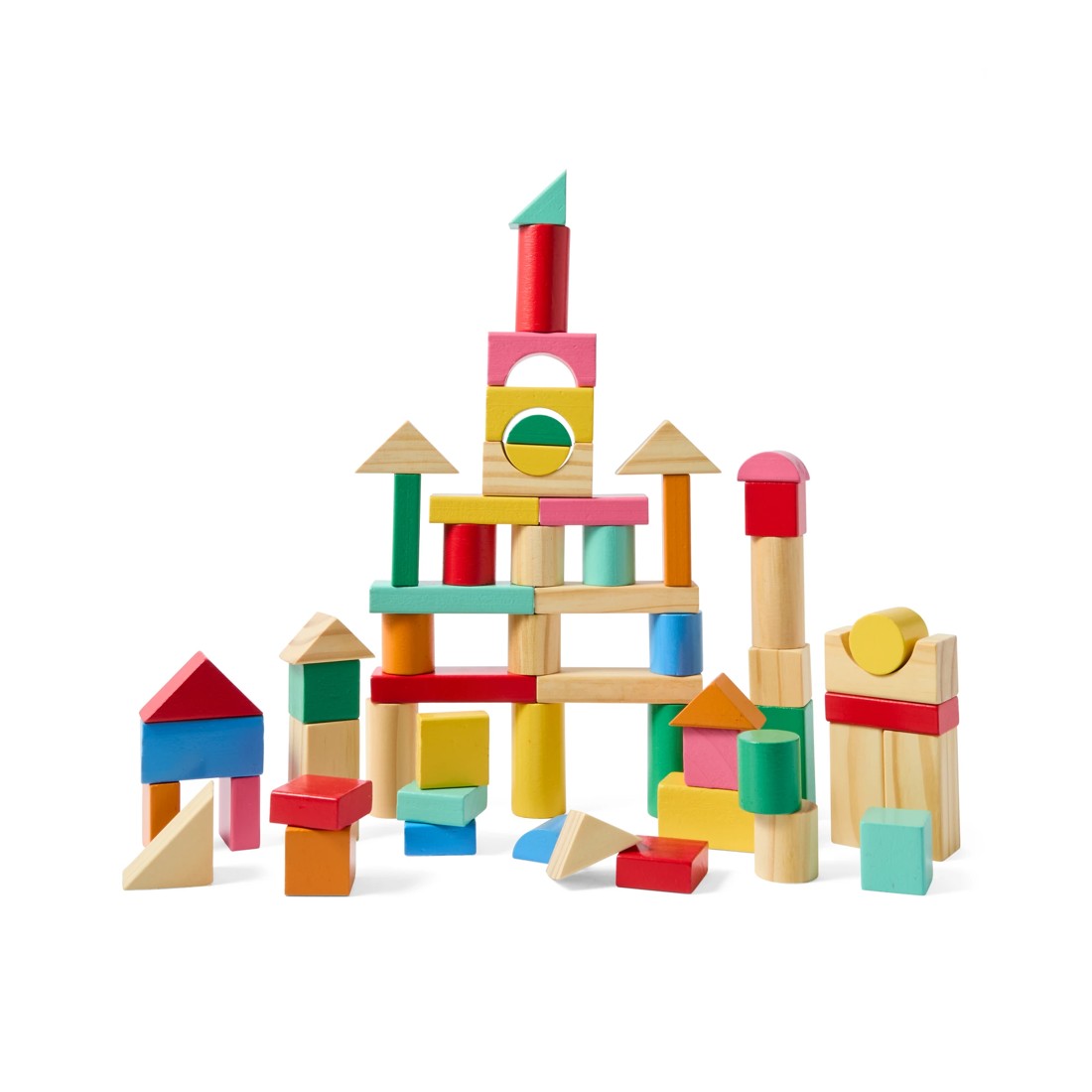 3 Wooden Blocks with Shape Sorting Lid, 3 of 10