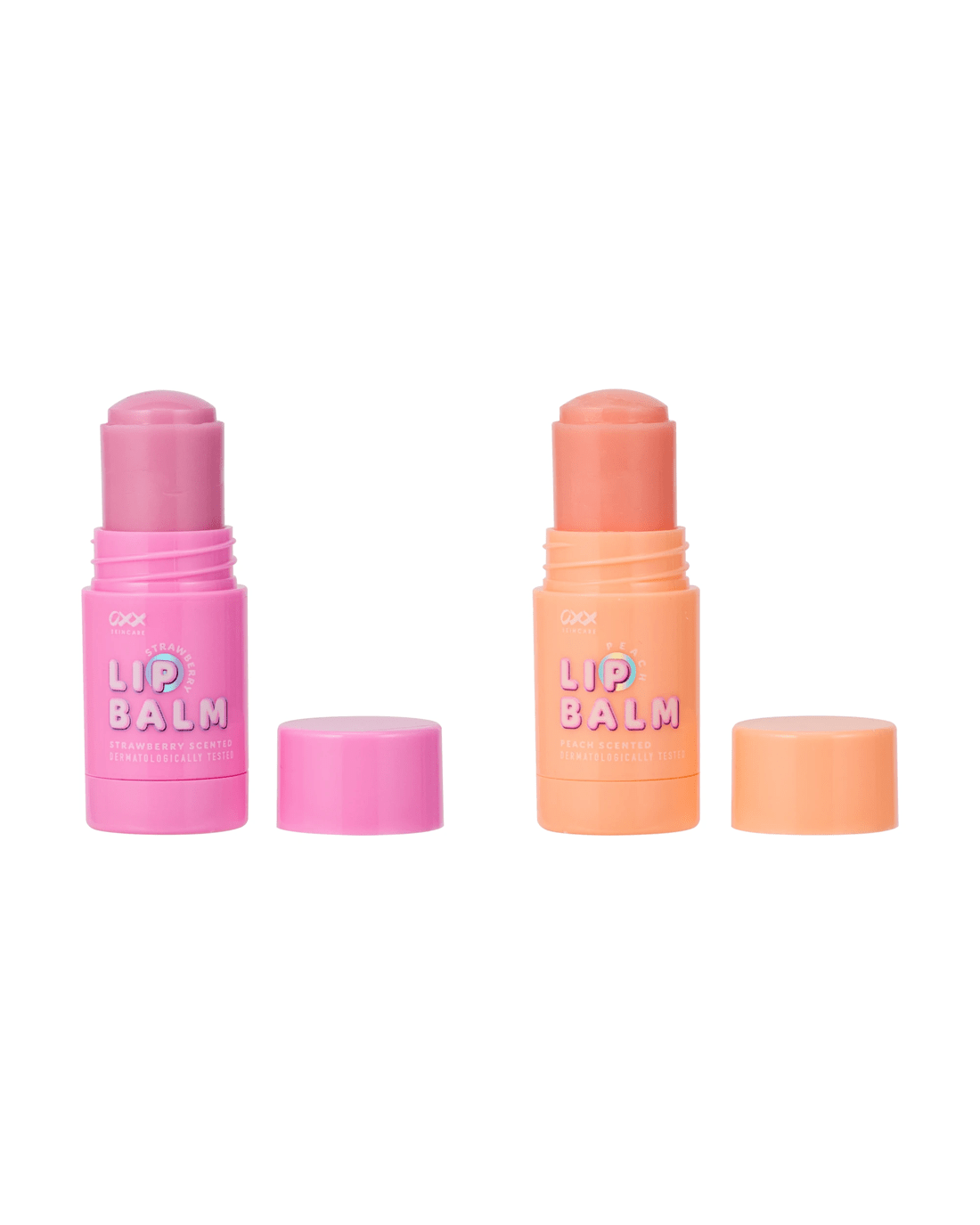 2 OXX Skincare Lip Balm Duo - Strawberry and Peach Scented, 2 of 7