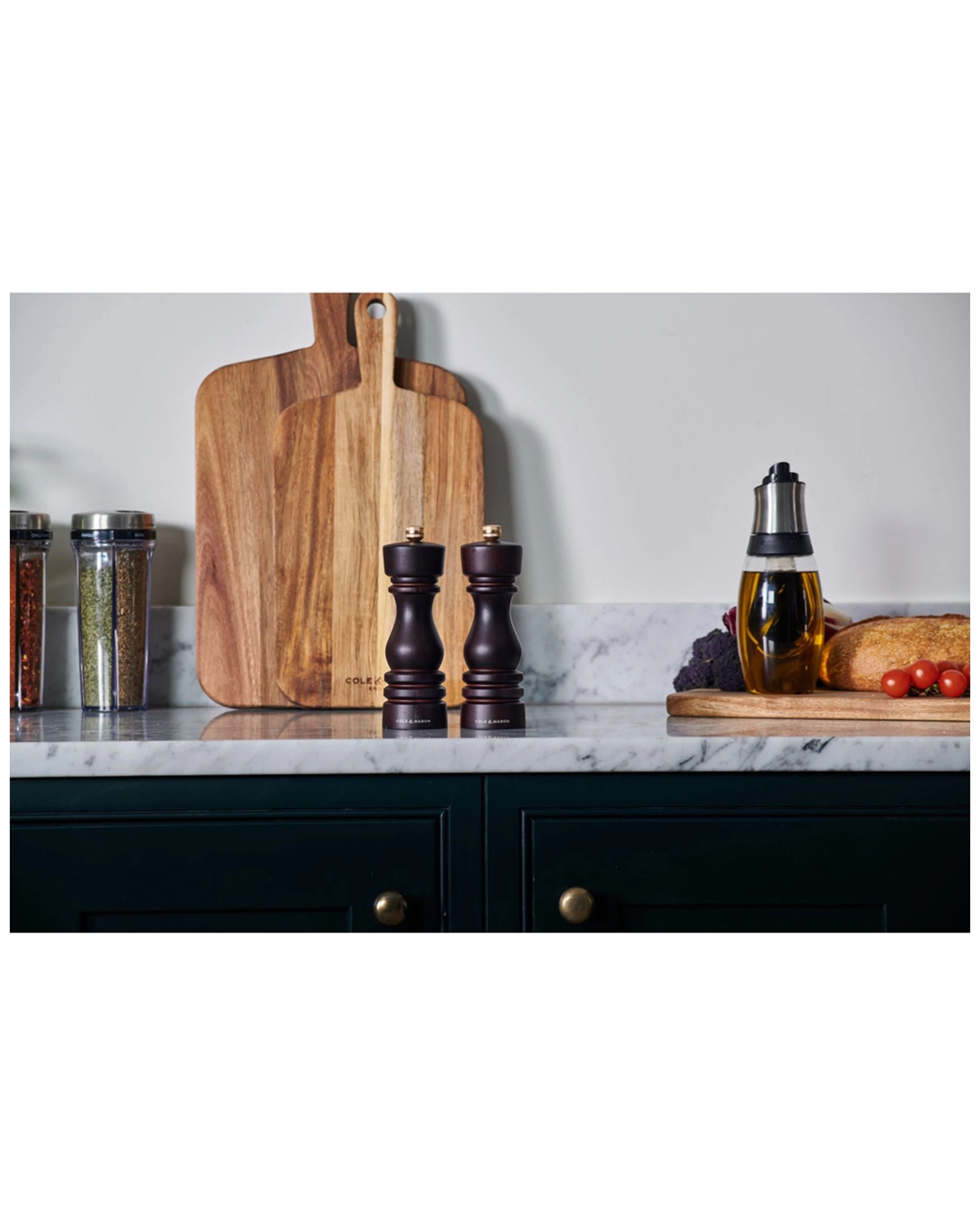 1 Cole & Mason 2pc Salt and Pepper Mill Gift Set 18cm Adjustable Grind - Brown, 1 of 6