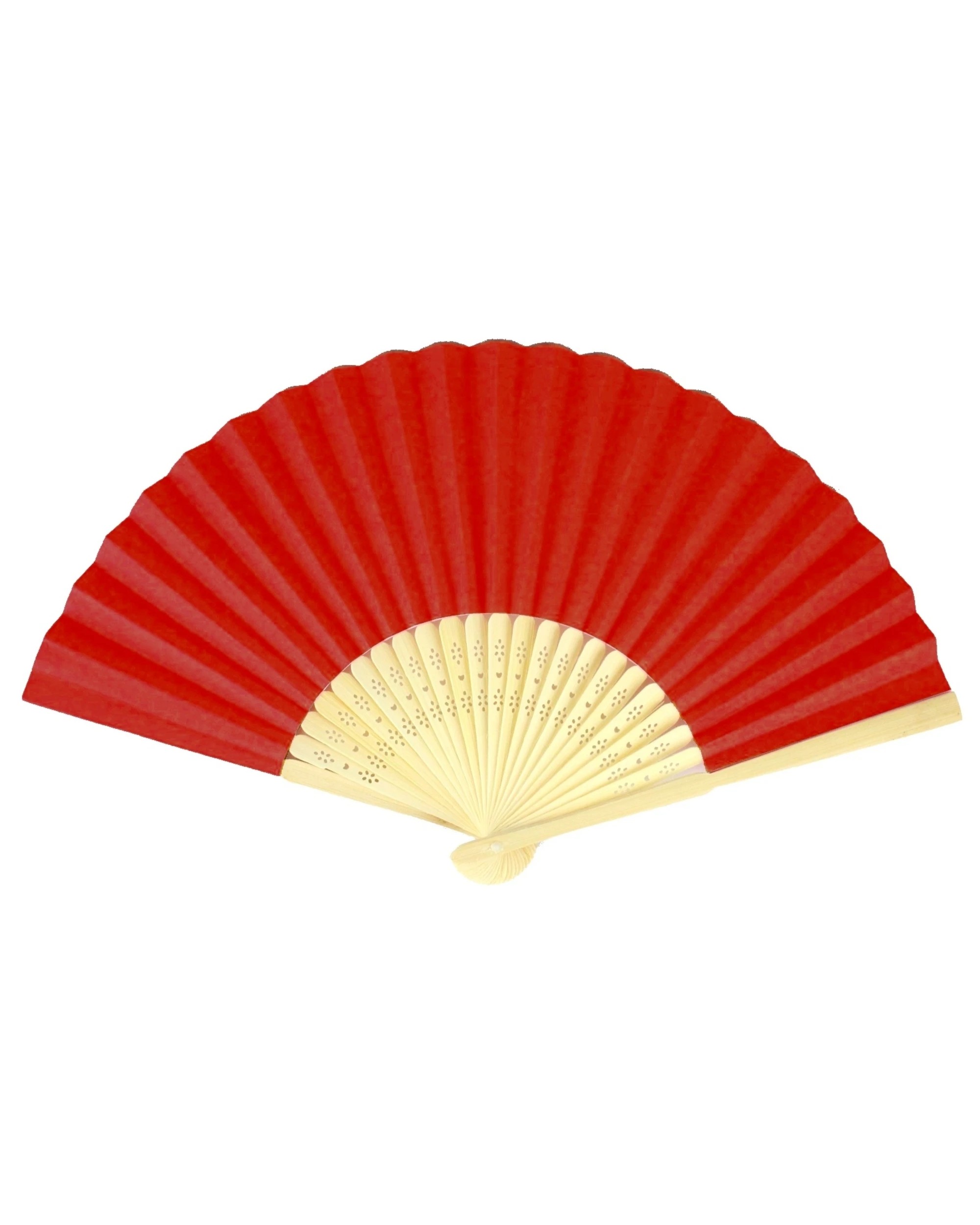1 Red Paper Fan - Red, 1 of 1