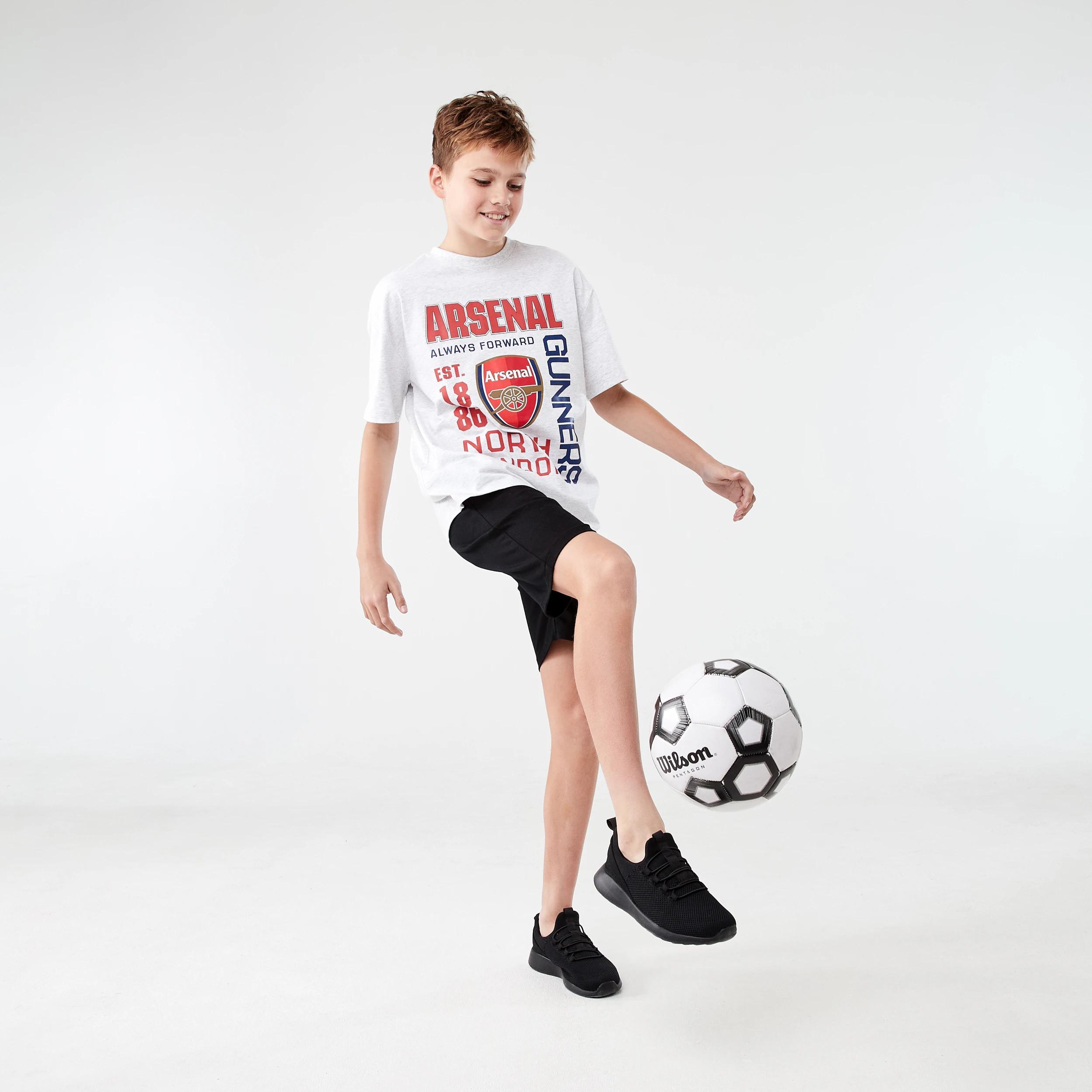 8 Official EPL Kids Youth T-shirt GREY ARSENAL, 8 of 8