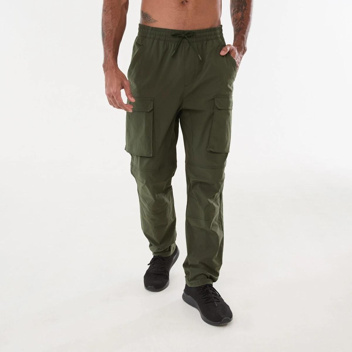 1 Active Mens Woven Cargo Pants DEEPEST GREEN, 1 of 6