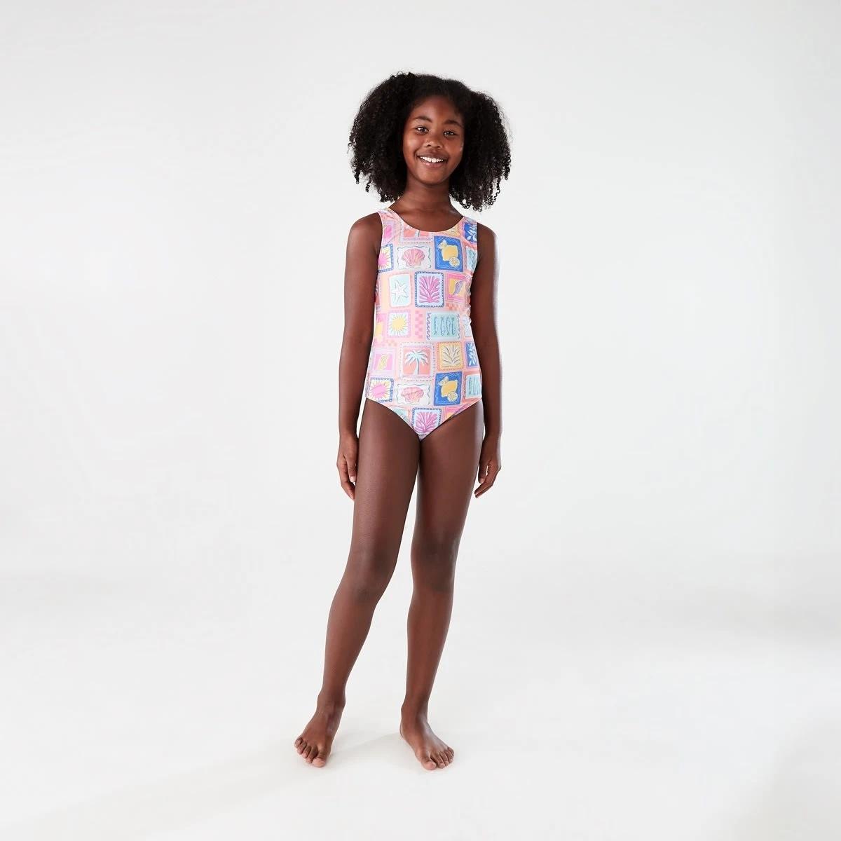 4 One Piece Print Bather COASTAL CHARM BLUSHING ROSE, 4 of 7