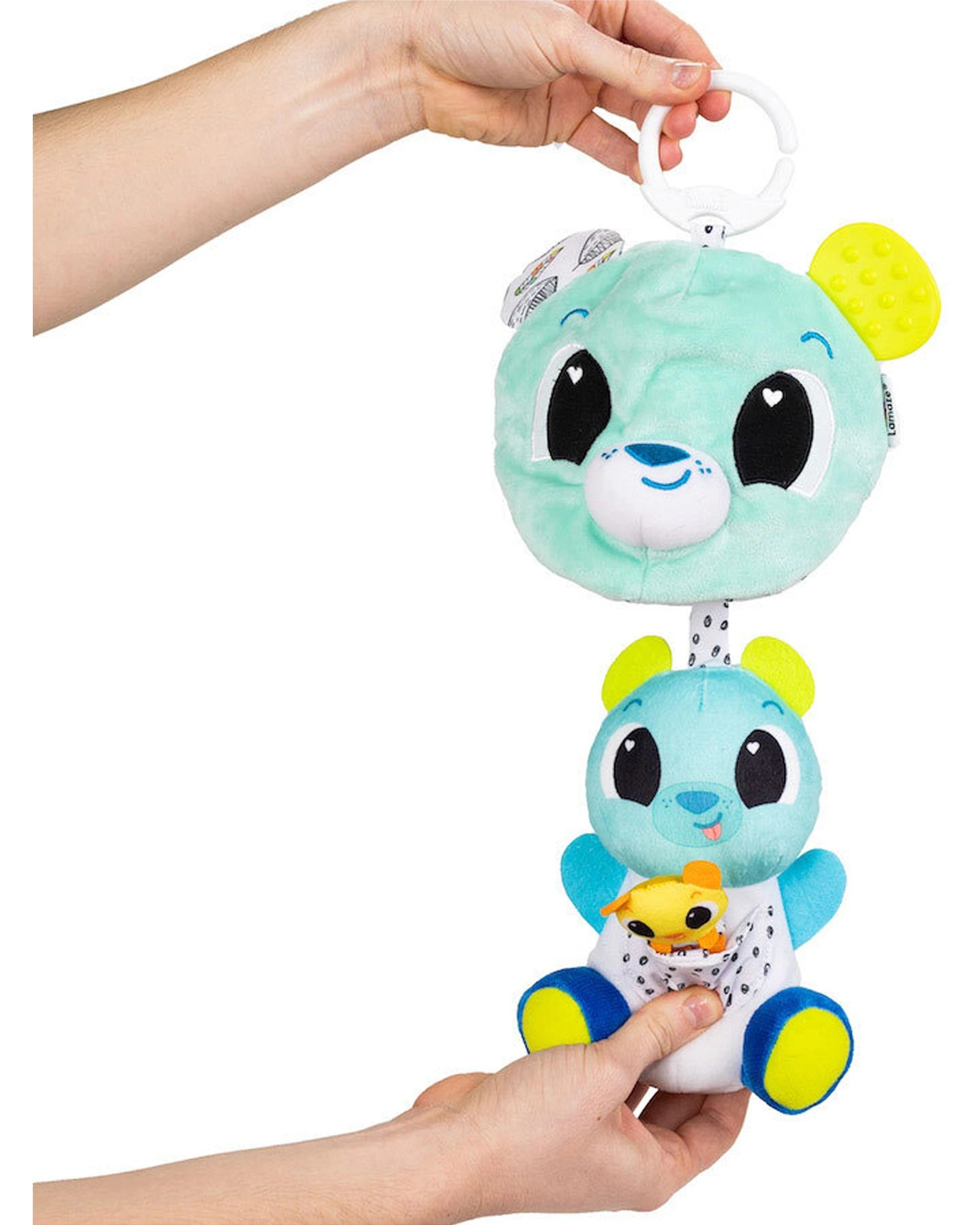 1 Lamaze 3 In 1 Surprise Bear Clip and Go Baby Toy Sensory Pull Reveal Teether - Multi, 1 of 7