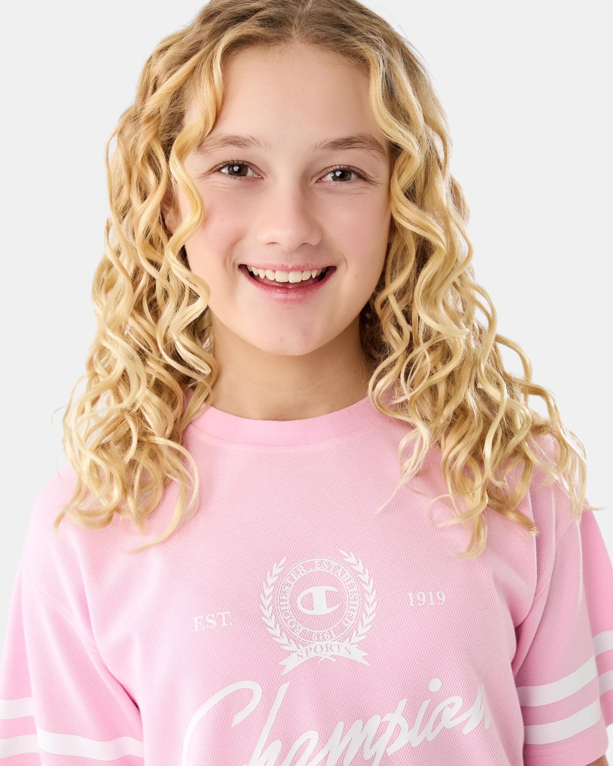 3 Champion Kids Mesh T-shirt Rose Pink, 3 of 8