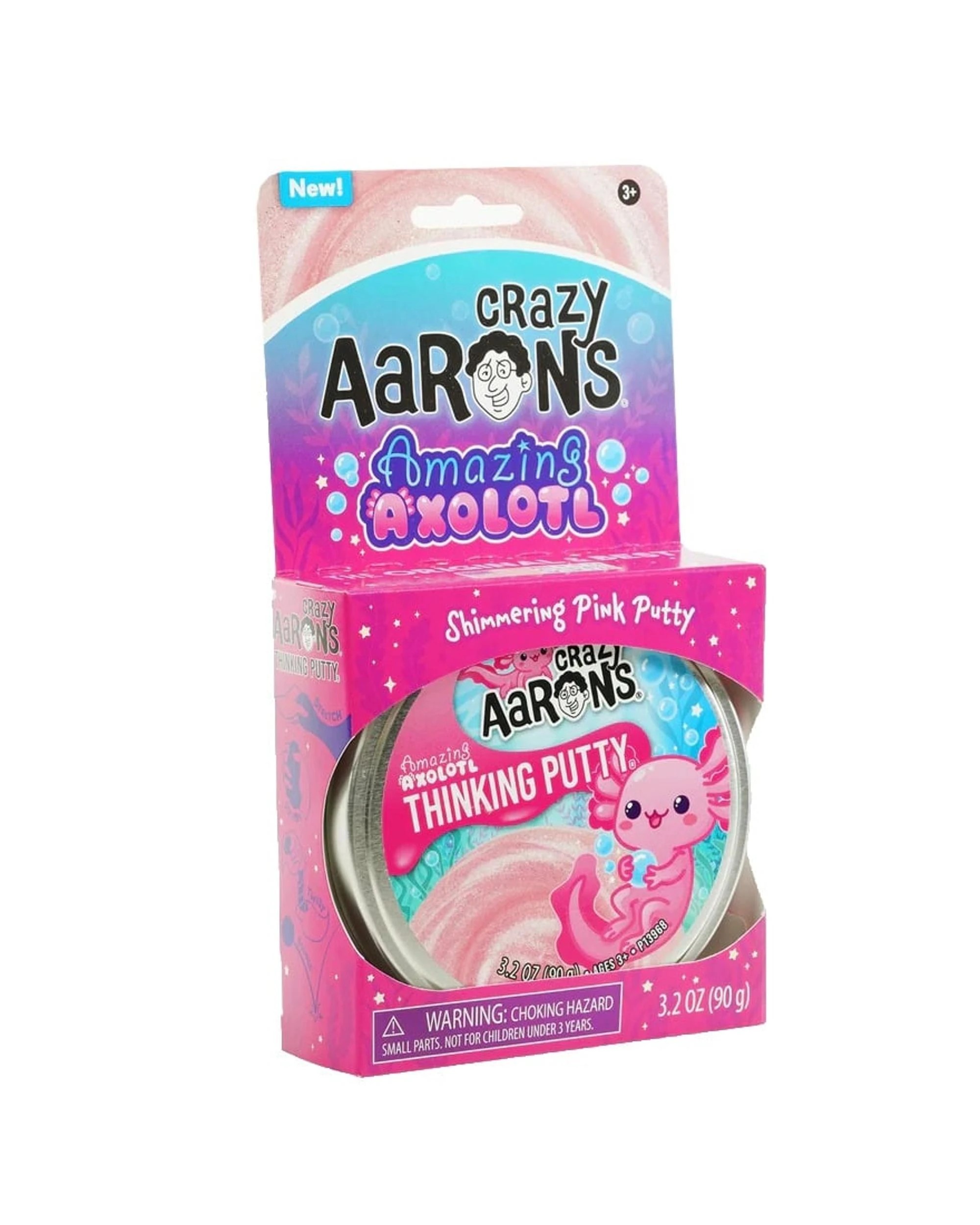 1 Crazy Aaron's Thinking Putty Trendsetters Amazing Axolotl 4 inch Tin - Pink, 1 of 6
