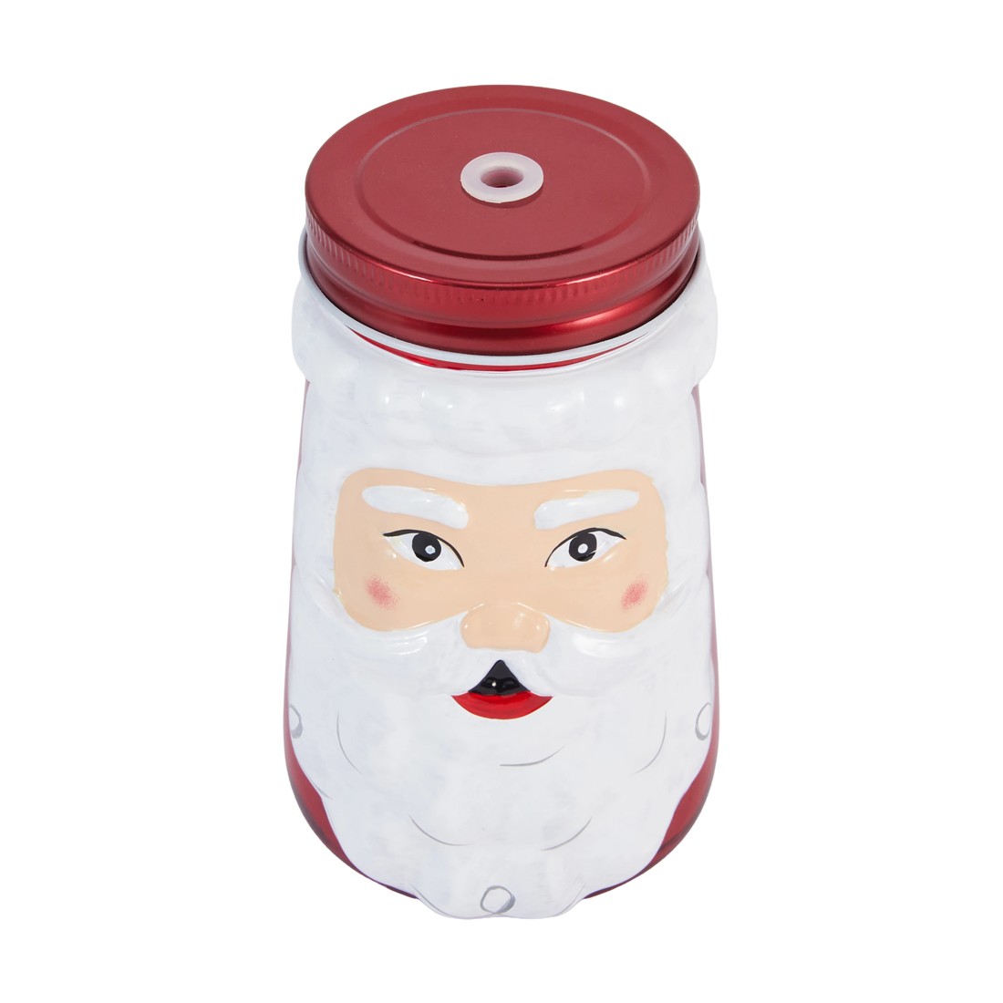 4 Santa Drink Jar & Straw, 4 of 7