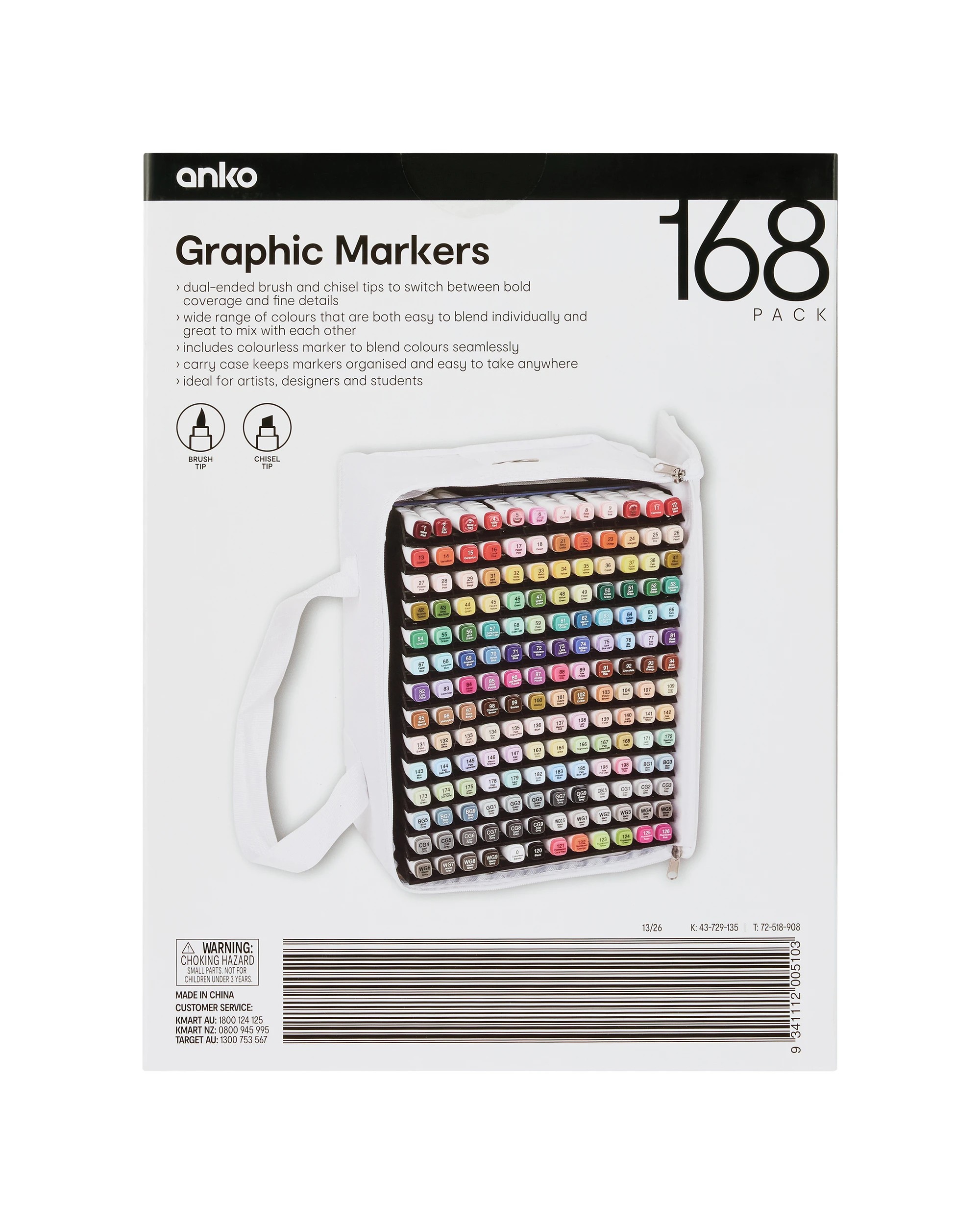 10 168 Pack Graphic Markers, 10 of 10