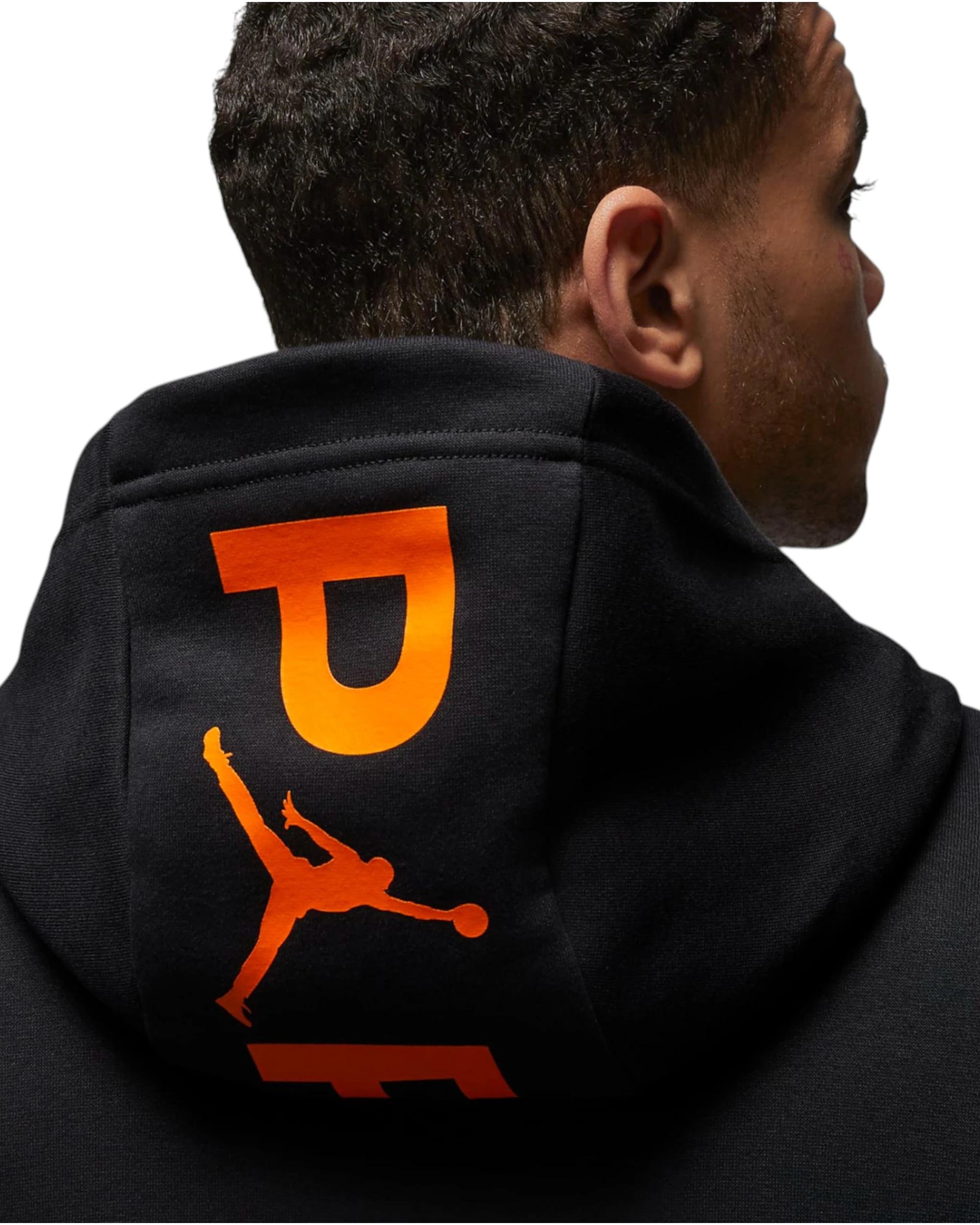 6 Nike Mens Jordan Paris Saint-Germain Black Fleece Pullover Hoodie BLACK, 6 of 7